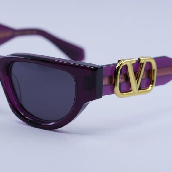 Valentino 🕶️ New Valentino V-DUE VLS-103D Sunglasses - Crystal Purple Size ONE SIZE - 9 Thumbnail