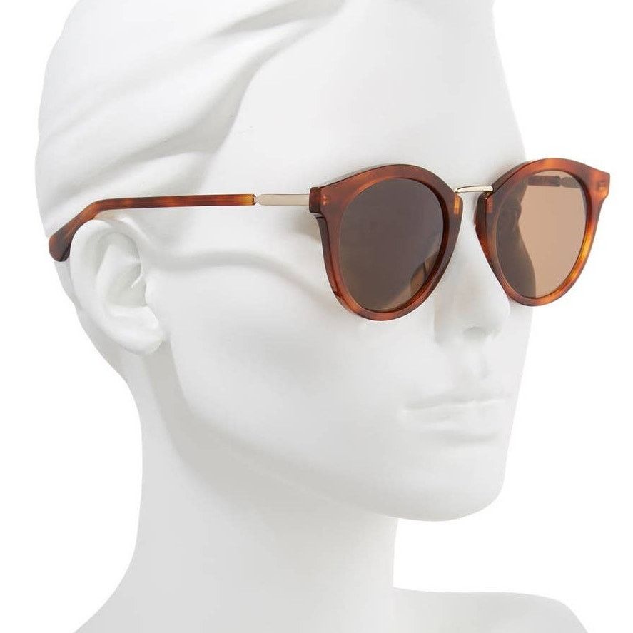 Kate Spade Kate Spade 50MM DARK HAVANA Brown Round Sunglasses Size ONE SIZE - 2 Thumbnail