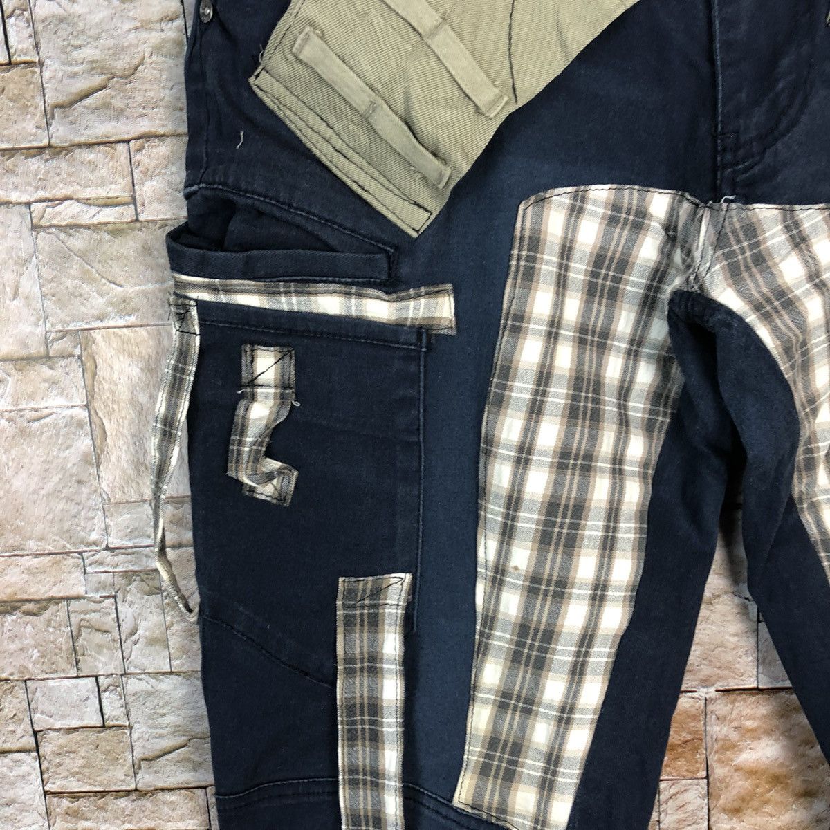 Japanese Brand DL Japanese Custom D.Blue Cargo Multipocket Pants #A354 Size US 31 - 11 Thumbnail
