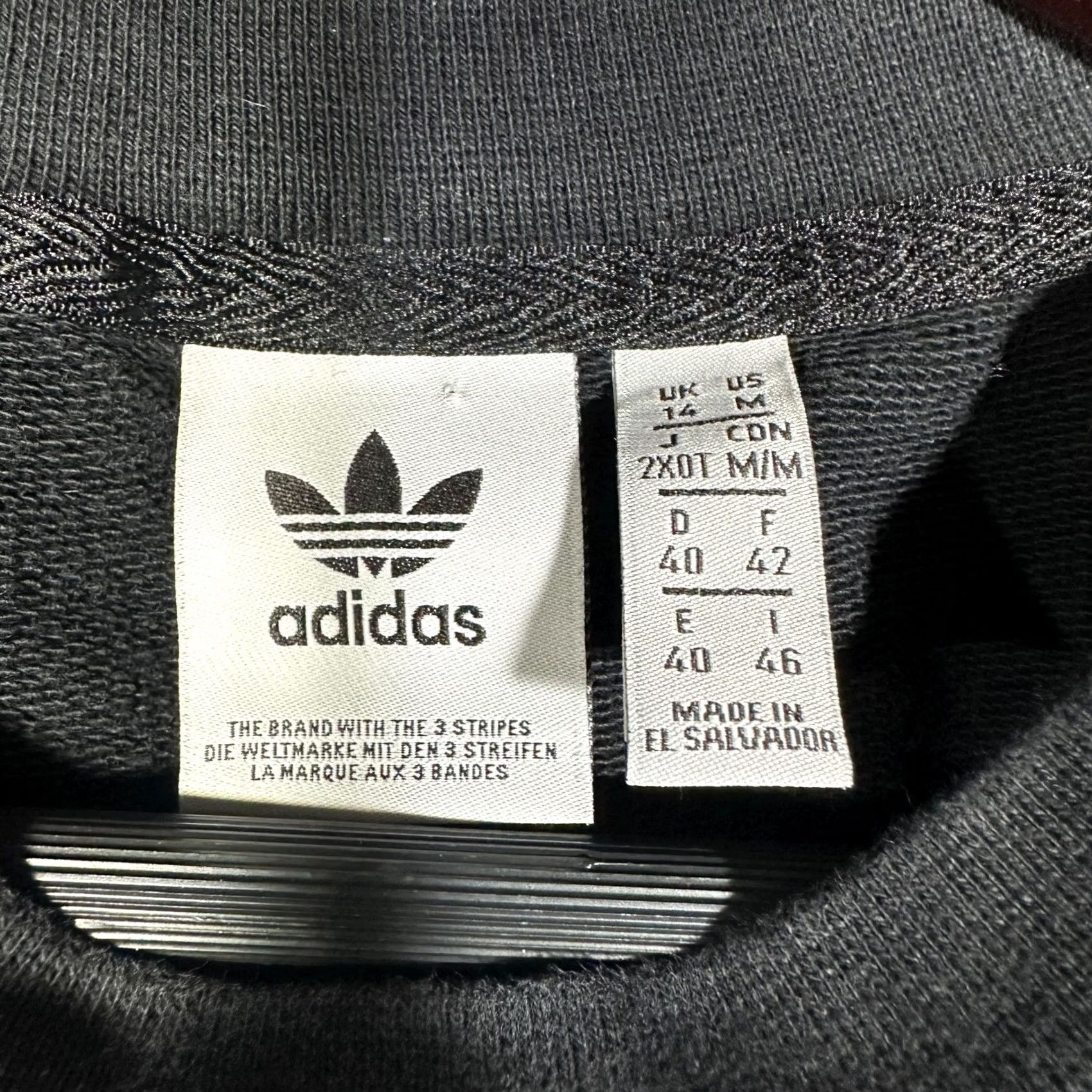 Adidas VINTAGE Adidas Trefoil Sweatshirt Womens M Black Cotton Rib Hem Cuffs White Logo Size M / US 6-8 / IT 42-44 - 5 Thumbnail