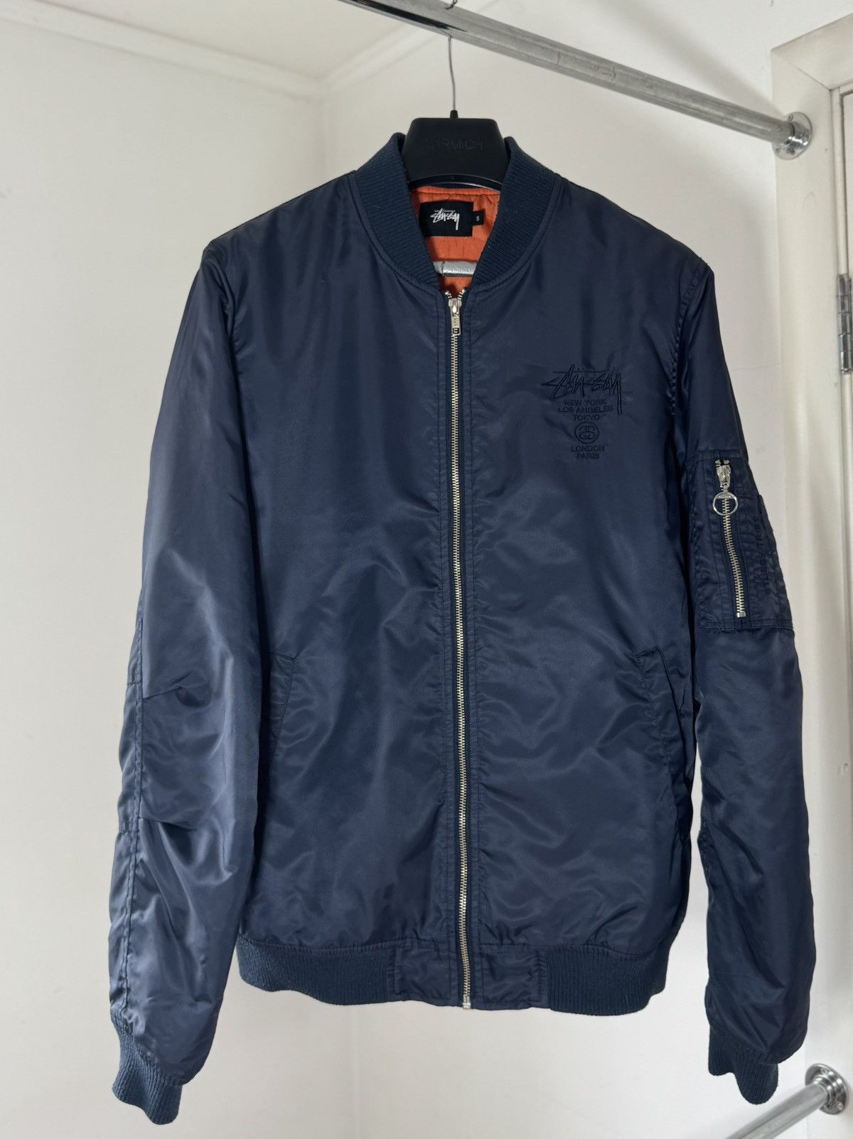 Stussy Stussy Nylon Aviator Blue Orange Bomber Small Size US S / EU 44-46 / 1 - 5 Thumbnail