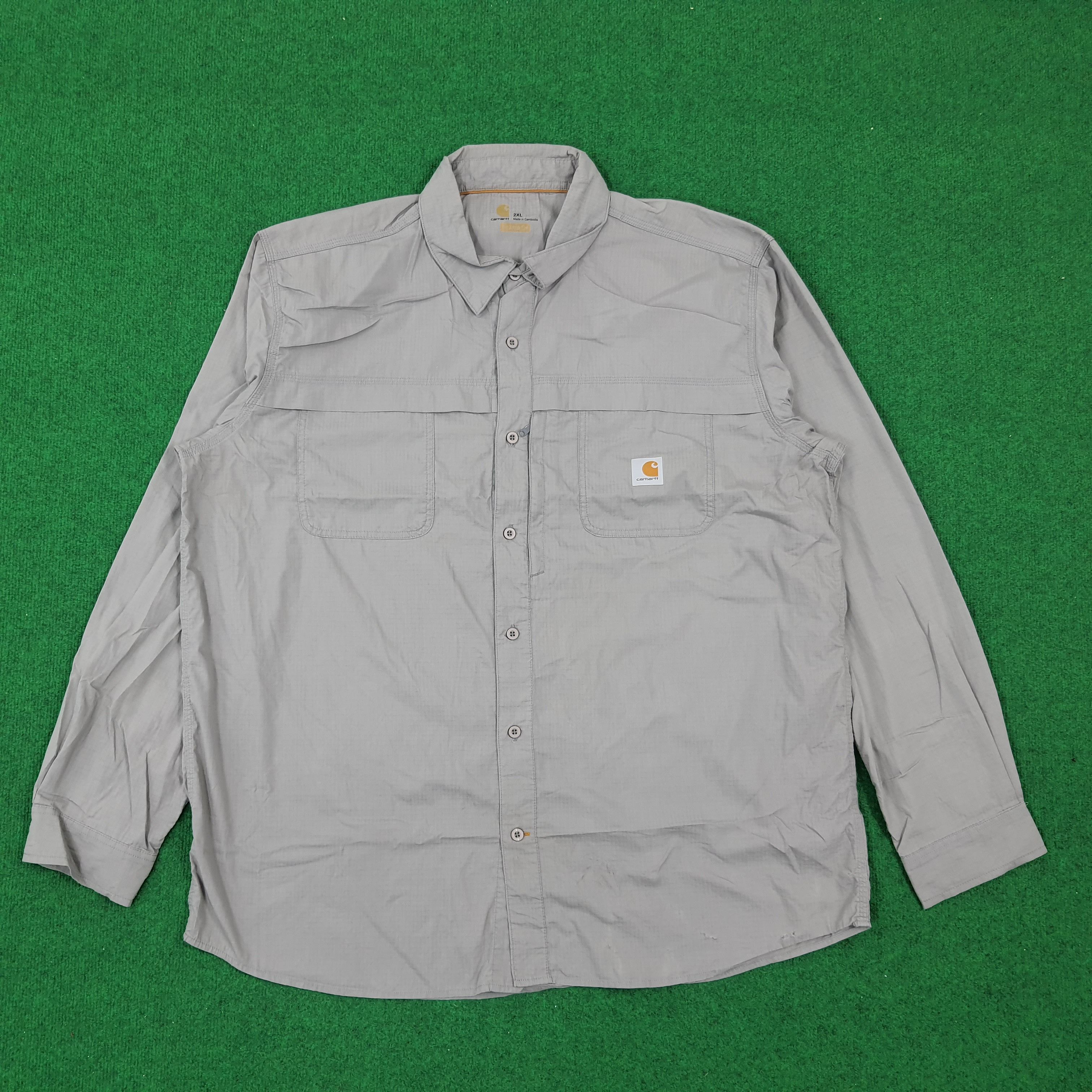 Carhartt × Vintage Vintage Carhartt Force Button Long Sleeve Shirt Size US XXL / EU 58 / 5 - 1 Thumbnail
