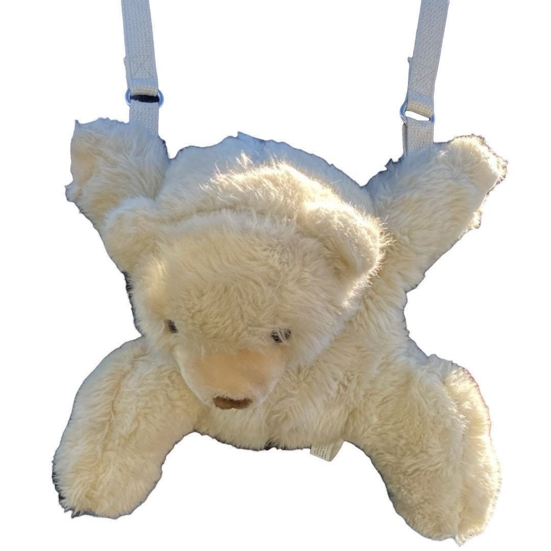 Handmade Handmade Upcycled Teddy Bear Backpack Plush Bear Bag Cute Size ONE SIZE - 2 Thumbnail