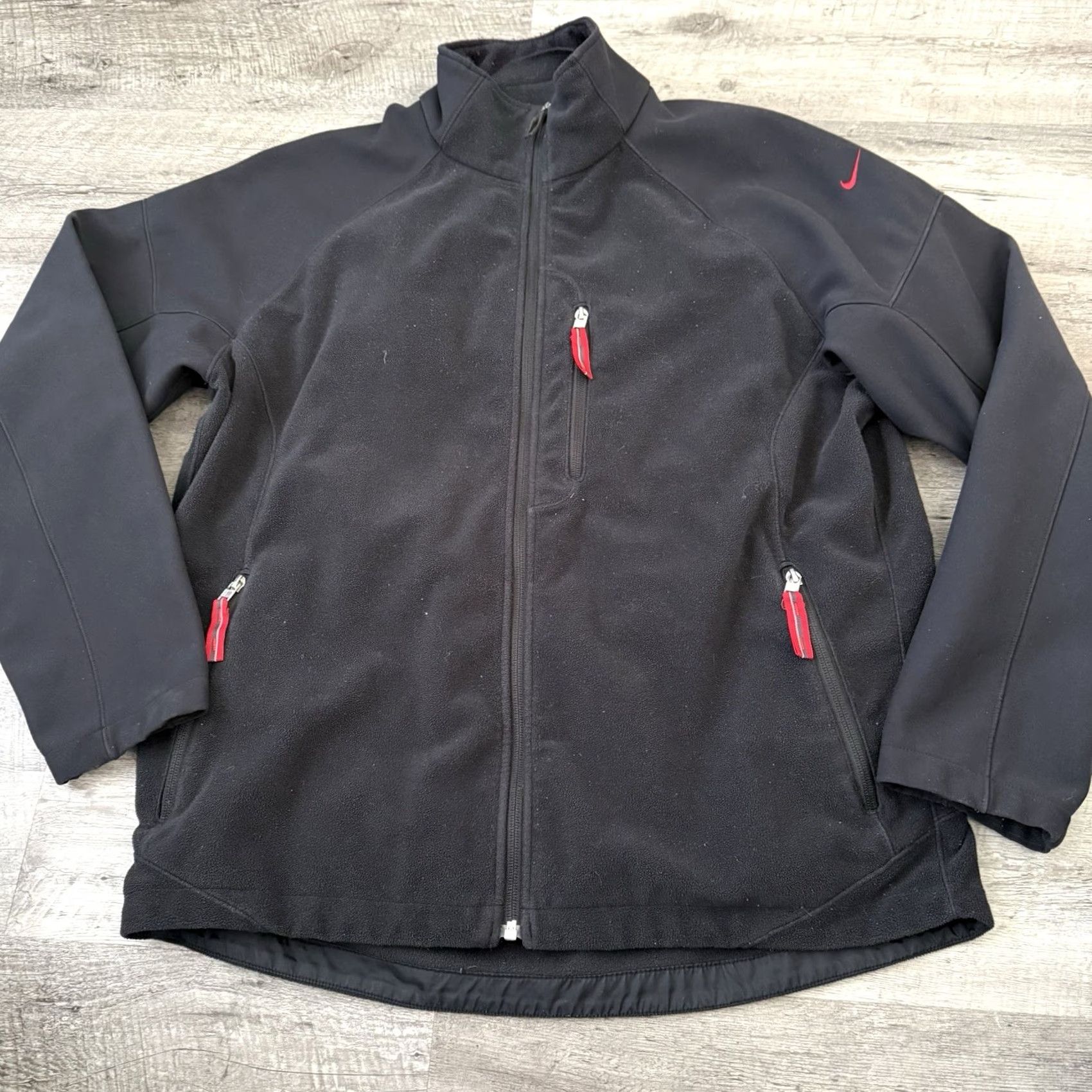 Nike VINTAGE Nike Jacket Mens Large Black Fleece/Soft Shell Full Zip 90s Outdoor Hiking Size US L / EU 52-54 / 3 - 8 Thumbnail