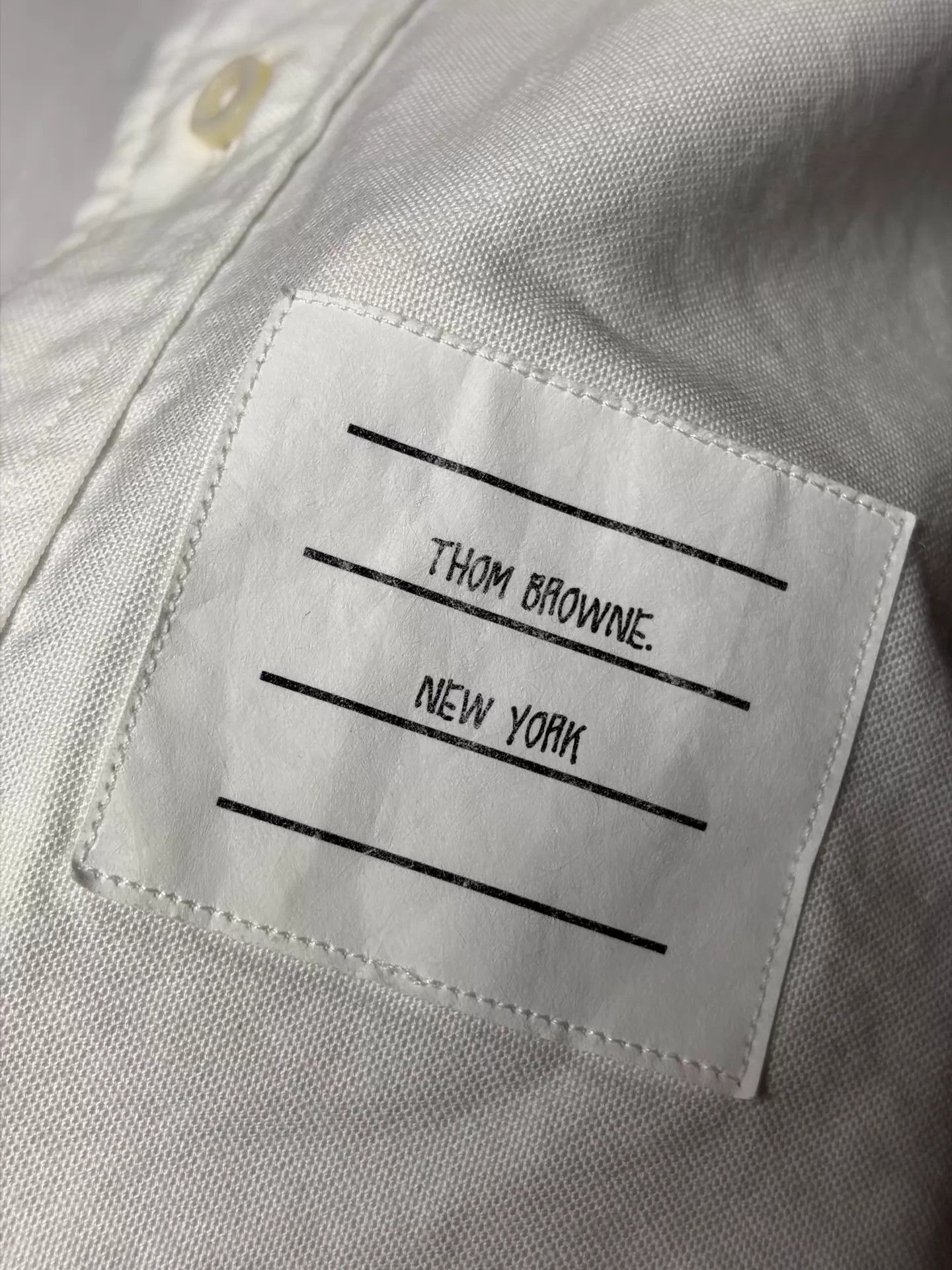 Thom Browne Thom Browne White Long-Sleeve Shirt Size 2 Size US M / EU 48-50 / 2 - 4 Thumbnail