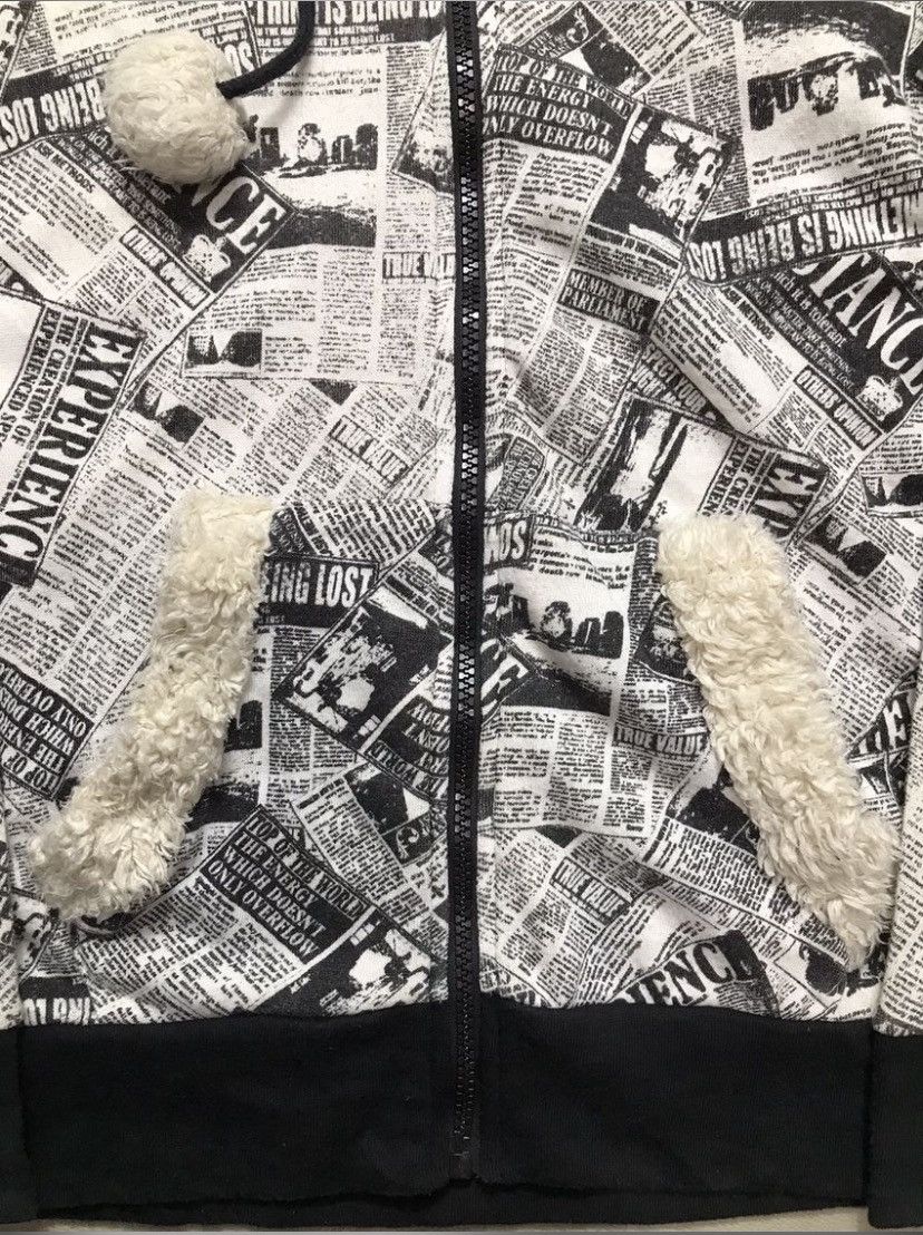 Japanese Brand If Six Was Nine x LGB Style newspaper Printed Fur Hoodie Size US M / EU 48-50 / 2 - 4 Thumbnail