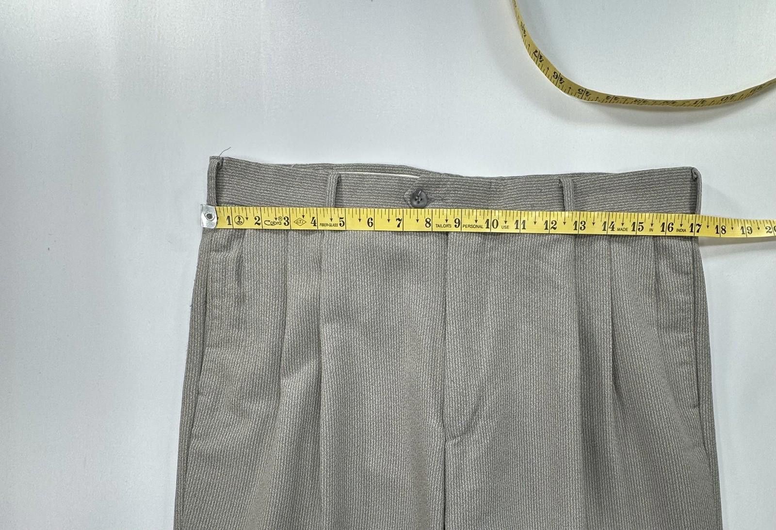 Other Nino Cerutti Polyester Pleated Dress Pants Mens Brown 34/30 Size US 34 / EU 50 - 3 Thumbnail