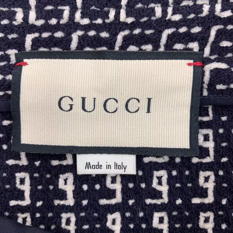 Gucci Gucci Black tip-patterned jacquard full-print wool skirt 25 Size 24" / US 00 / IT 34 - 5 Thumbnail