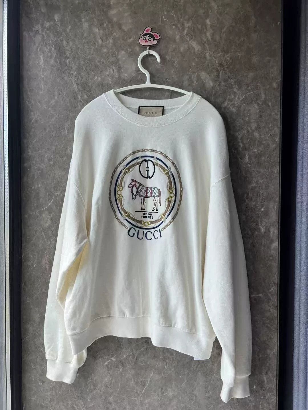 Gucci Gucci 2024 White Warhorse Embroidery Hoodie S Size US S / EU 44-46 / 1 - 1 Thumbnail