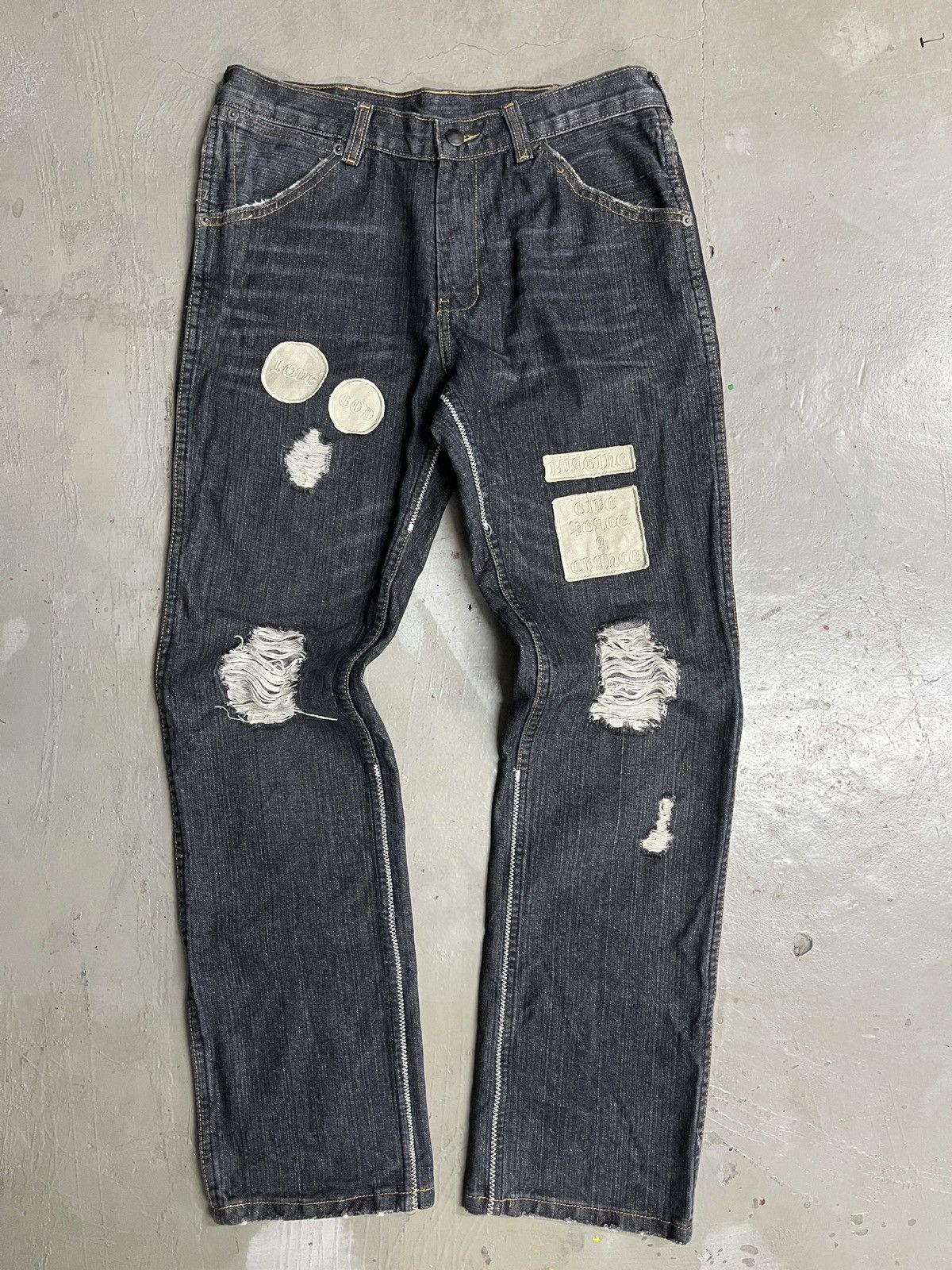 Number (N)ine Number (N)ine Give Peace A Chance Patch Denim 2004 A