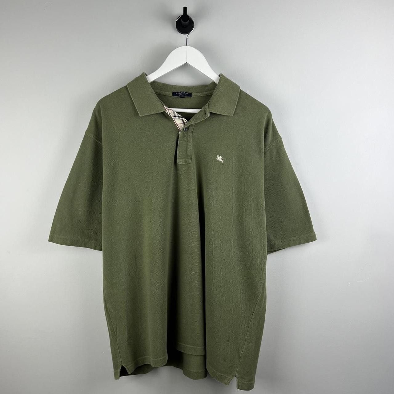 image of 00’S Burberry Logo Polo Shirt in Green, Men's (Size XL)