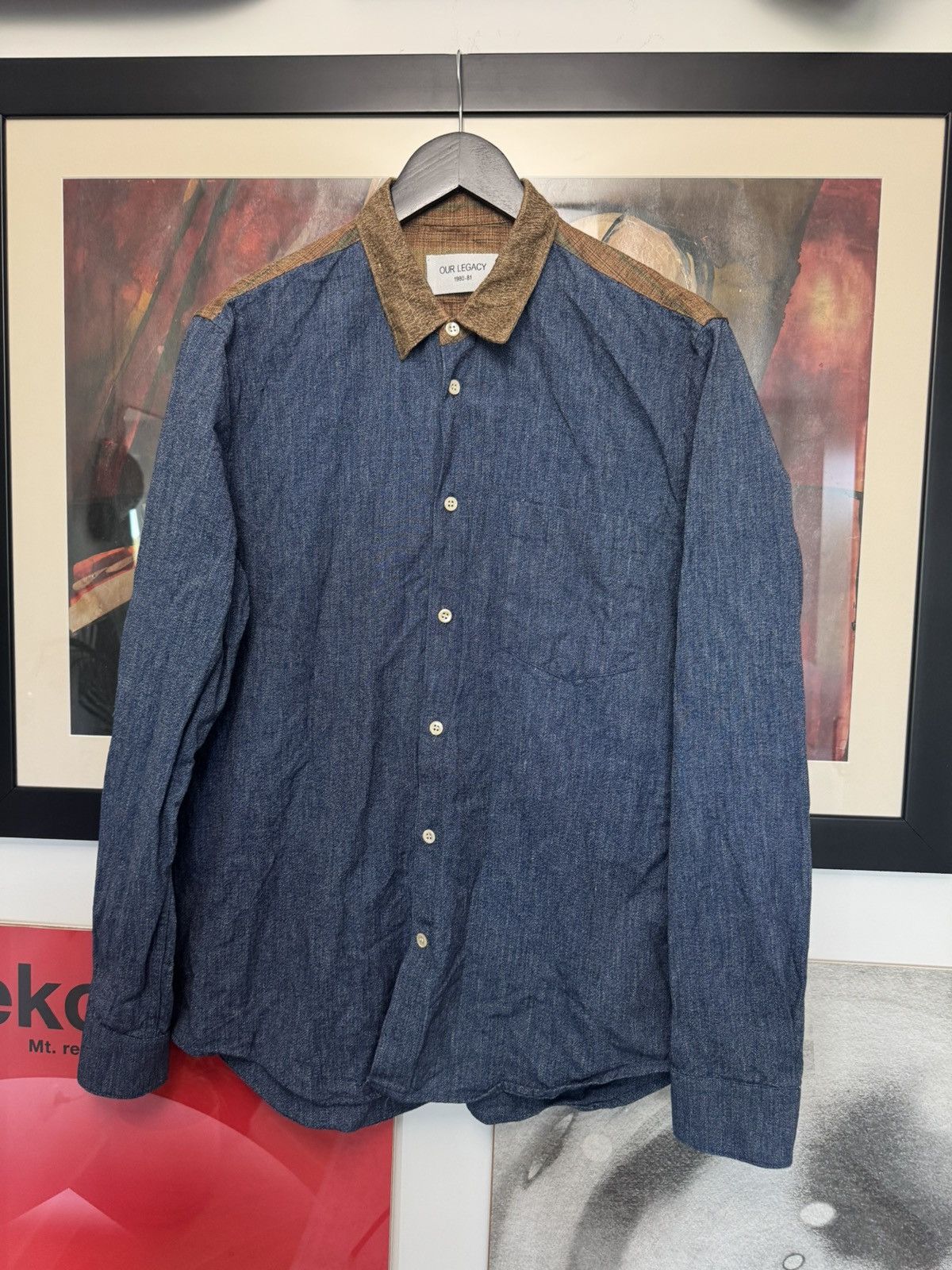 Our Legacy Our Legacy Button Up Shirt Indigo Brown Casual Luxury rare Size US M / EU 48-50 / 2 - 1 Thumbnail