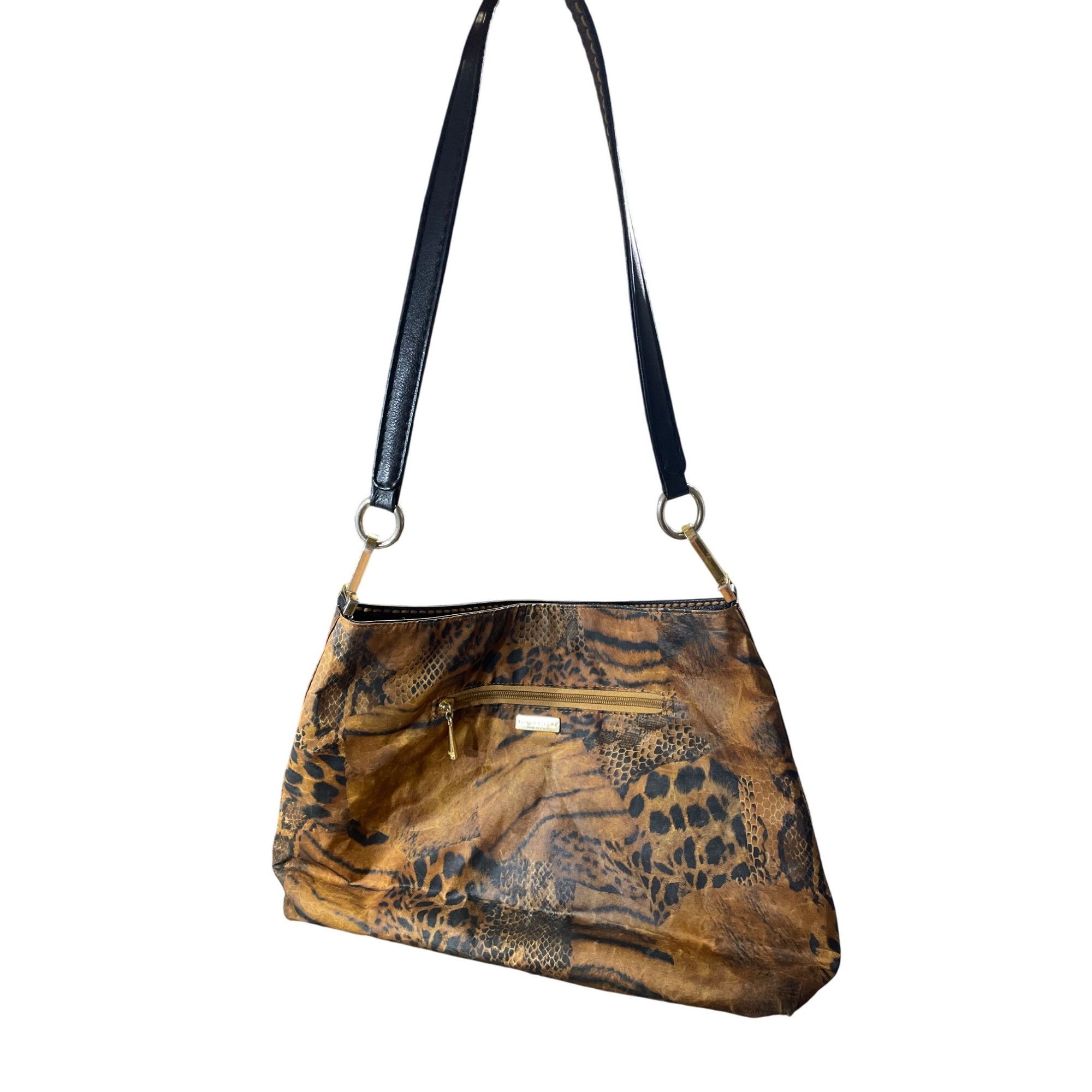 Designer Plinio Visona Womens Brown Reversible Leather Shoulder Handb Size ONE SIZE - 22 Thumbnail