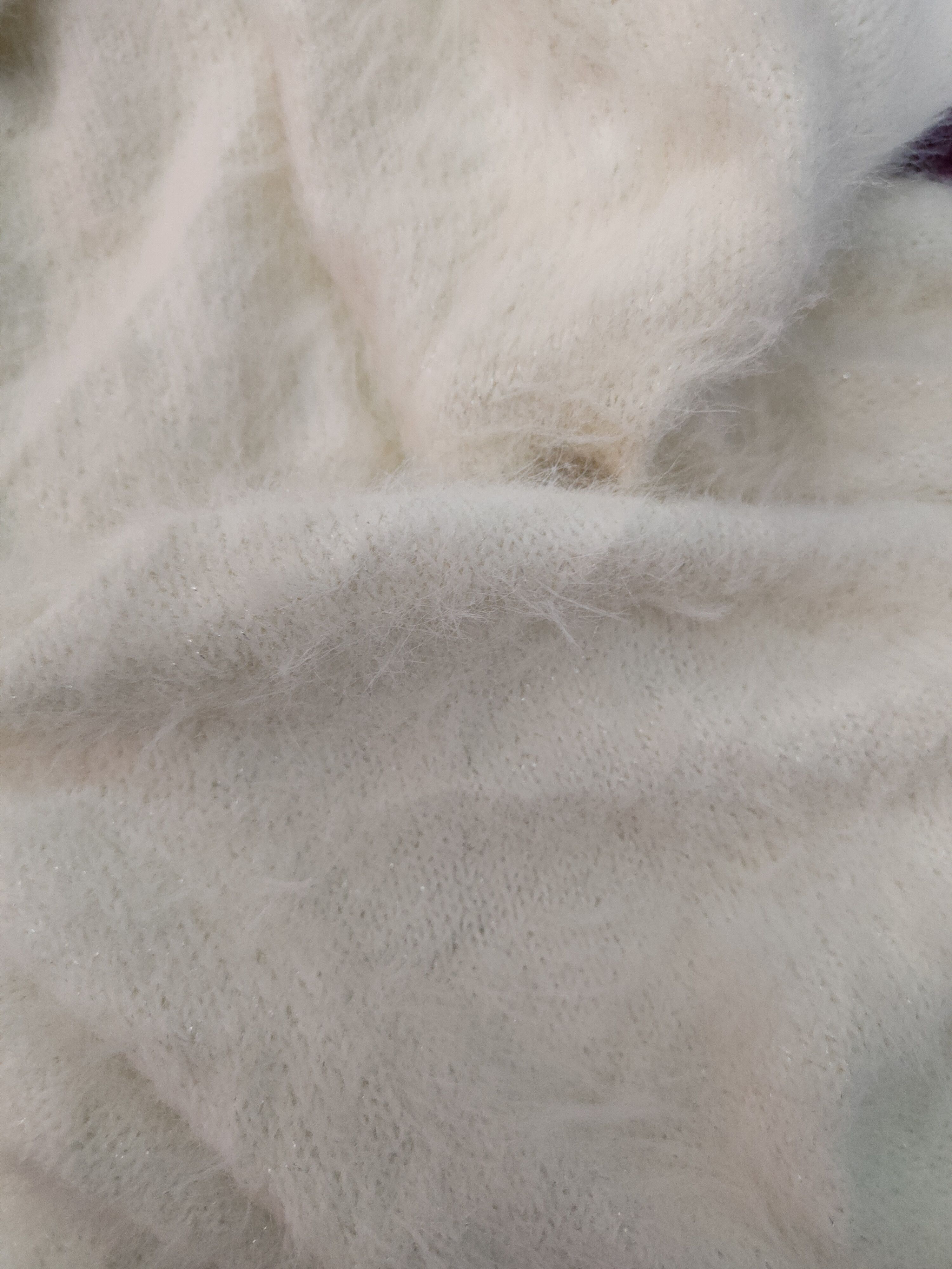 Homespun Knitwear × Japanese Brand × Vintage May Pretty White Shag Shaggy Fur Mohair Knitwear #S1946 Size S / US 4 / IT 40 - 10 Thumbnail