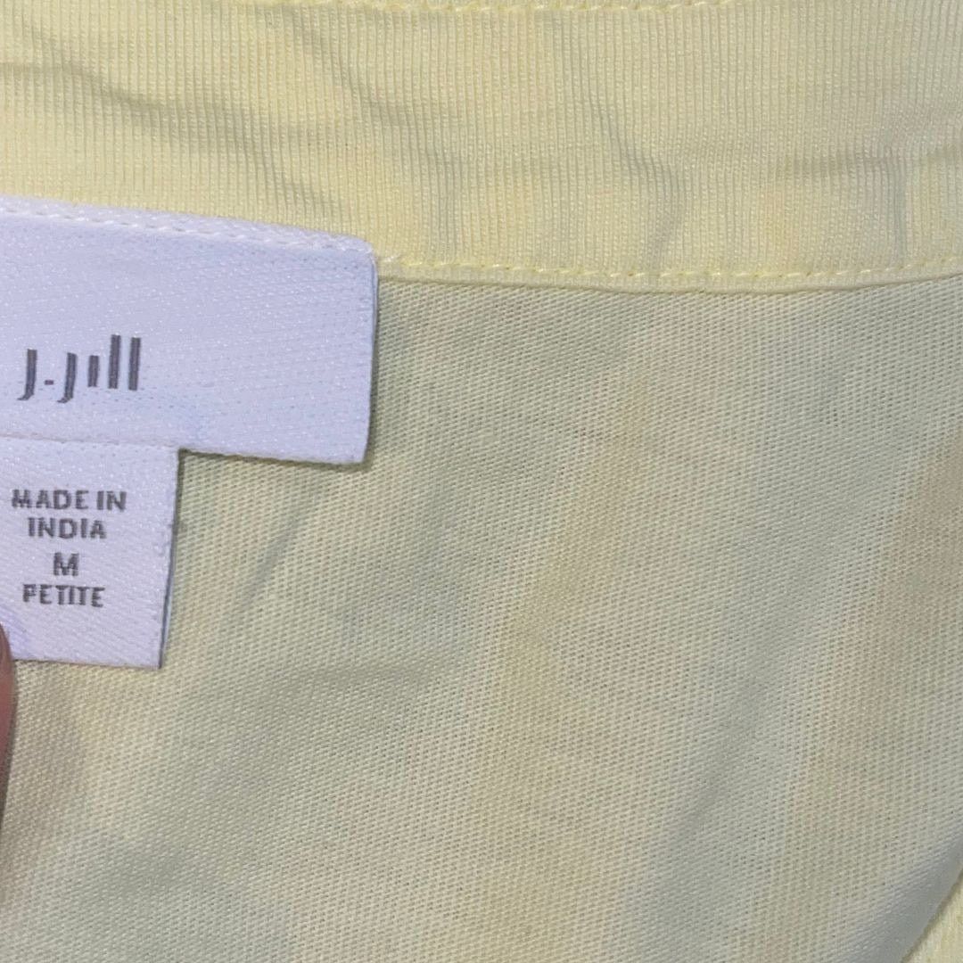 J. Jill Long Long Sleeve V-Neck Henley Butter Yellow Blouse SZ MP Size M / US 6-8 / IT 42-44 - 3 Thumbnail