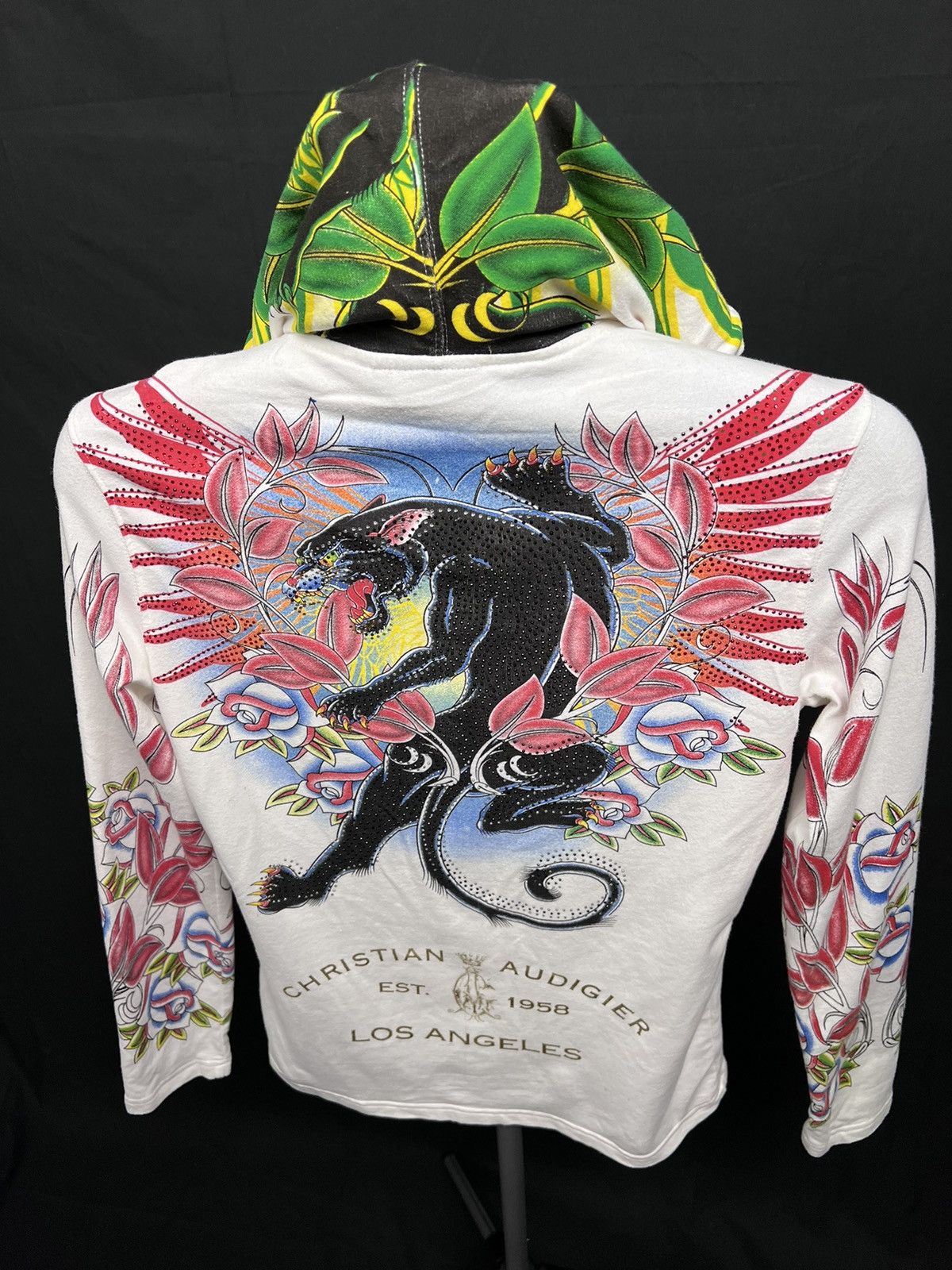 Christian Audigier × Designer × Vintage 🔴 Vintage Christian Audigier hoodie panther Los Angeles Size US M / EU 48-50 / 2 - 6 Thumbnail