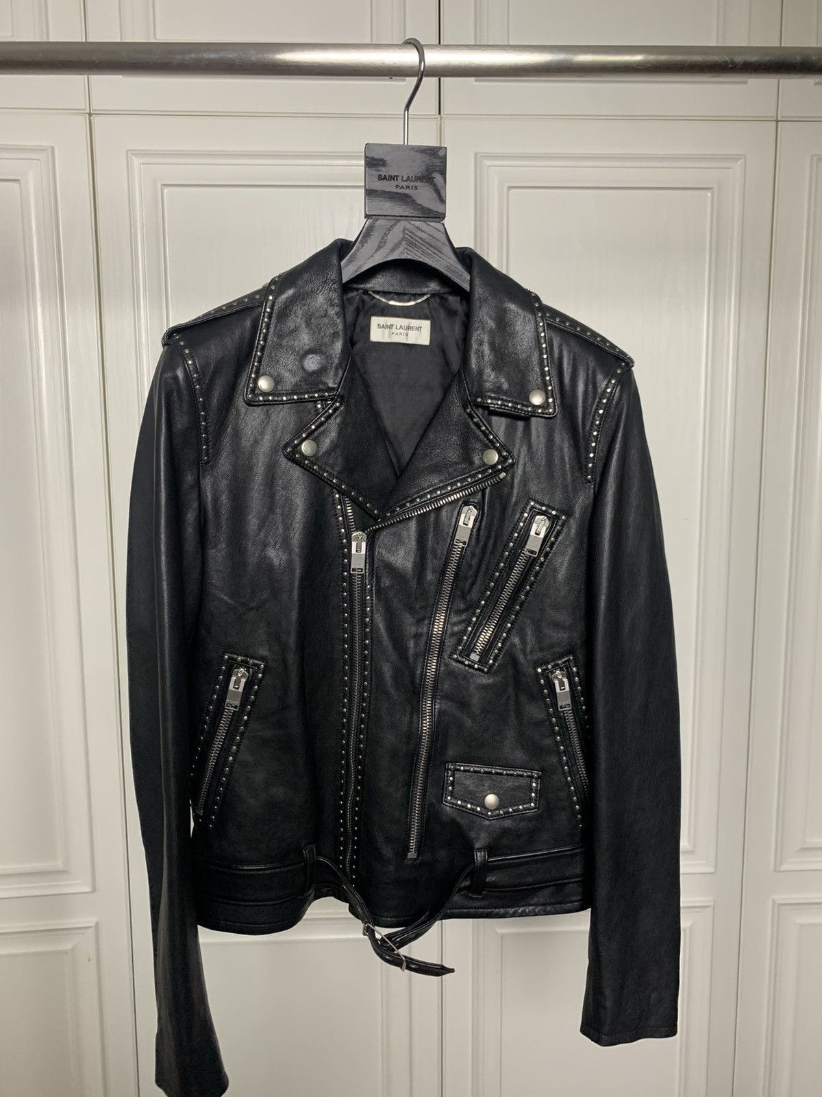 Saint Laurent Paris Saint Laurent 2014FW Studded L17 lambskin jacket Size US M / EU 48-50 / 2 - 1 Thumbnail