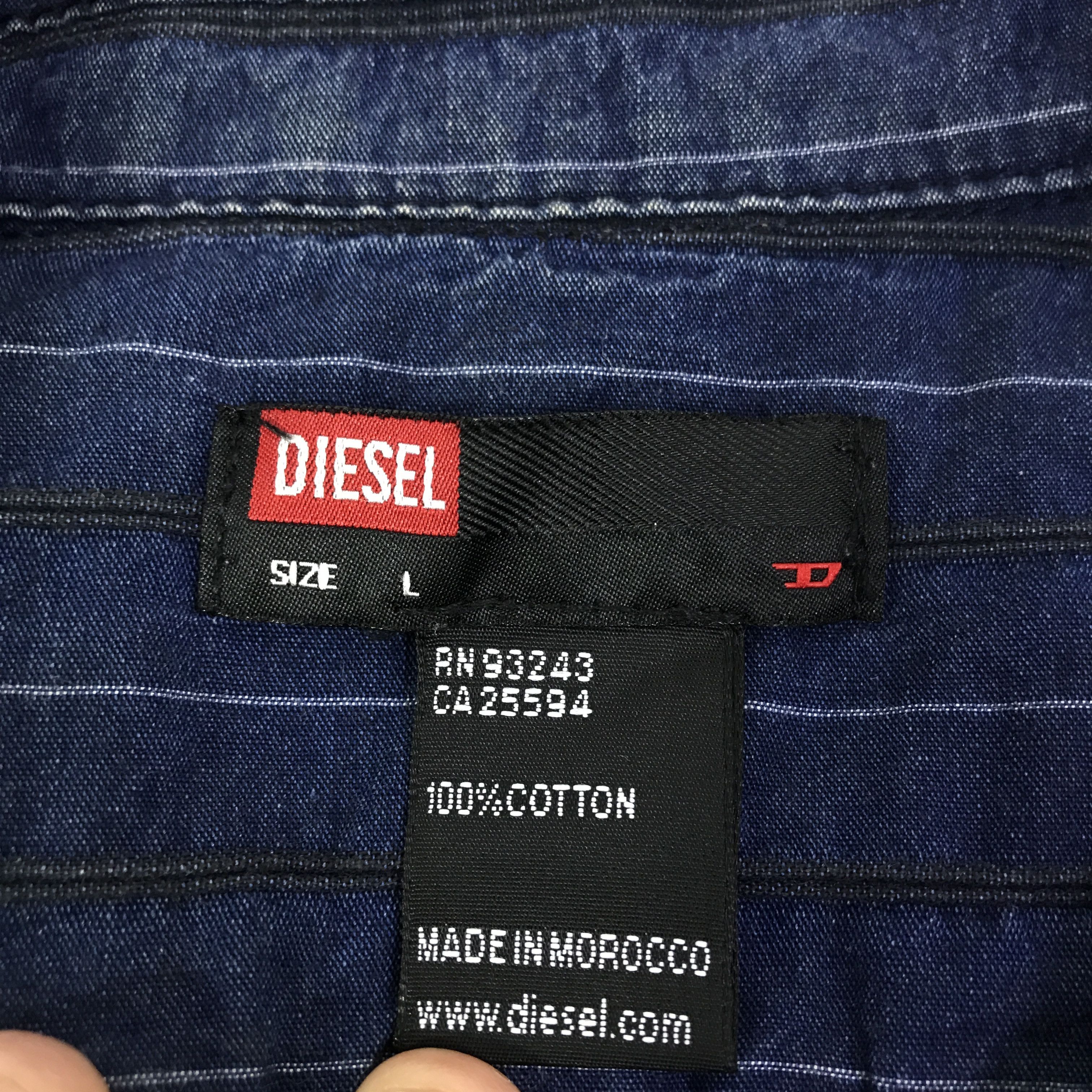 Diesel Vintage Diesel Button Ups indigo Jacket K125B8 Size US L / EU 52-54 / 3 - 13 Thumbnail