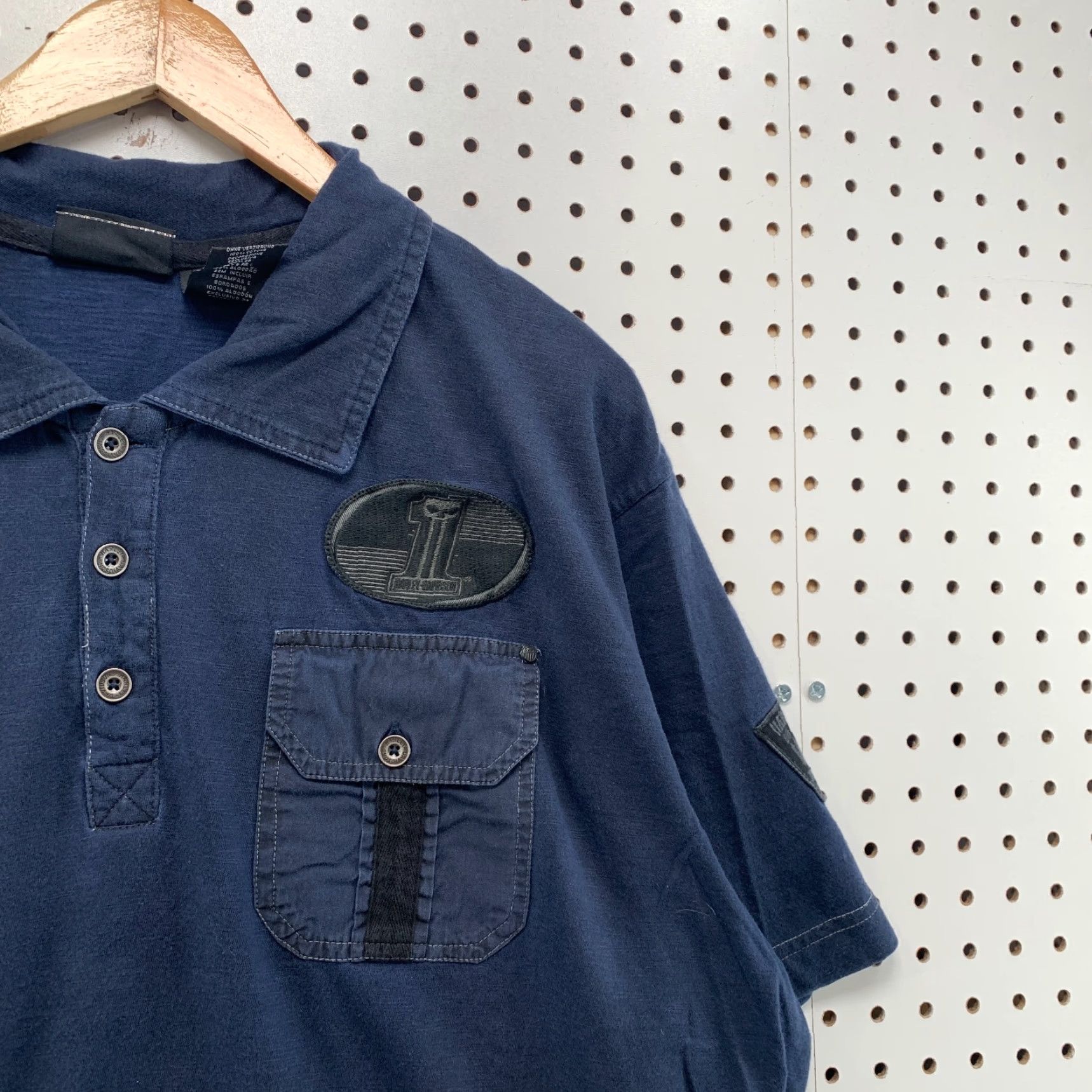 Harley Davidson VINTAGE Harley-Davidson Polo Shirt Men Short Sleeve Collared Embroidered Motorcycle Blue 3XL Size US XXL / EU 58 / 5 - 7 Thumbnail