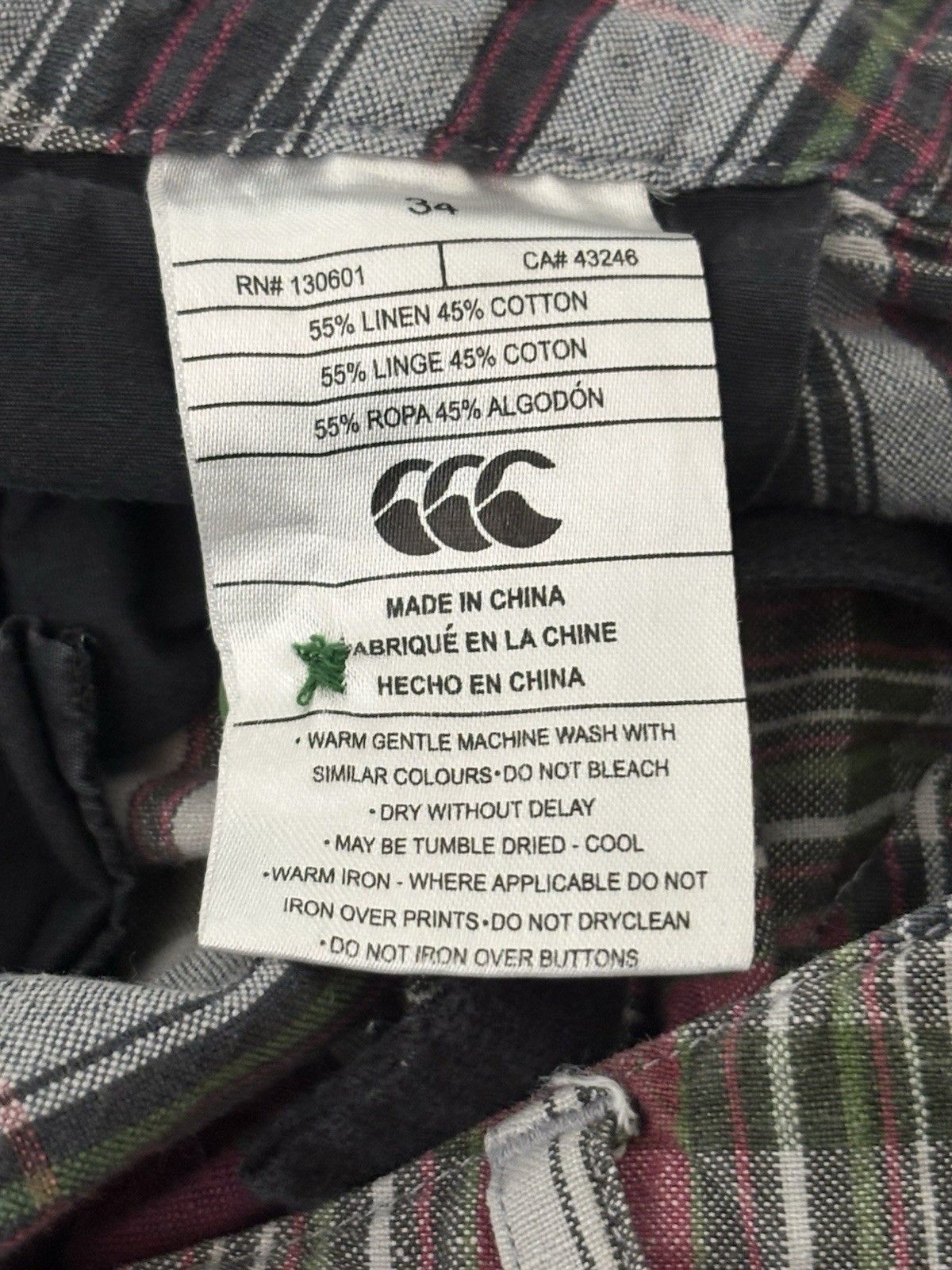 Canterbury of New Zealand Canterbury Of New Zealand Mens Plaid Linen Cotton Shorts 34 Size US 34 / EU 50 - 6 Thumbnail