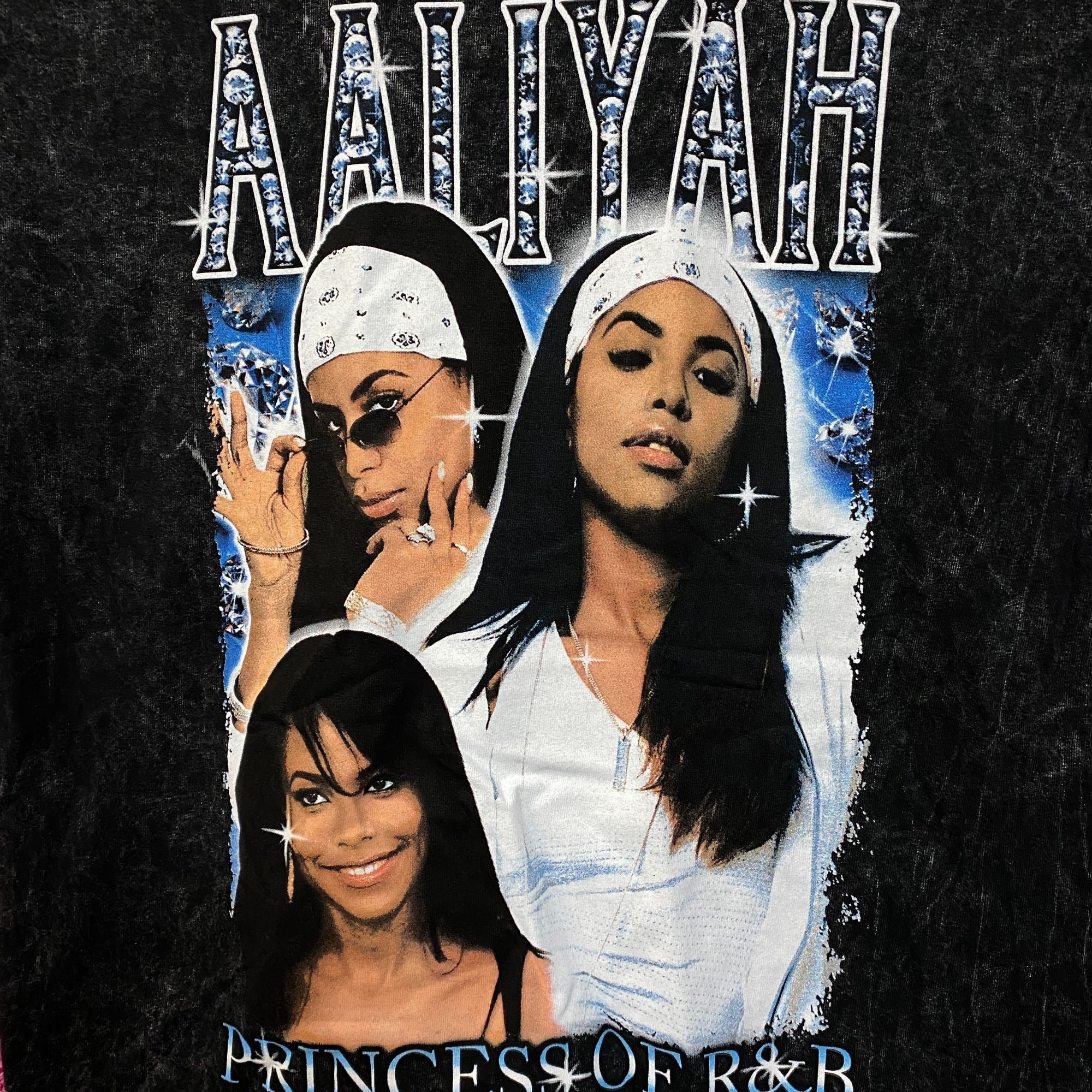 Rap Tees Aaliyah Princess Of RnB Mineral Wash T-Shirt Small Size US S / EU 44-46 / 1 - 2 Thumbnail