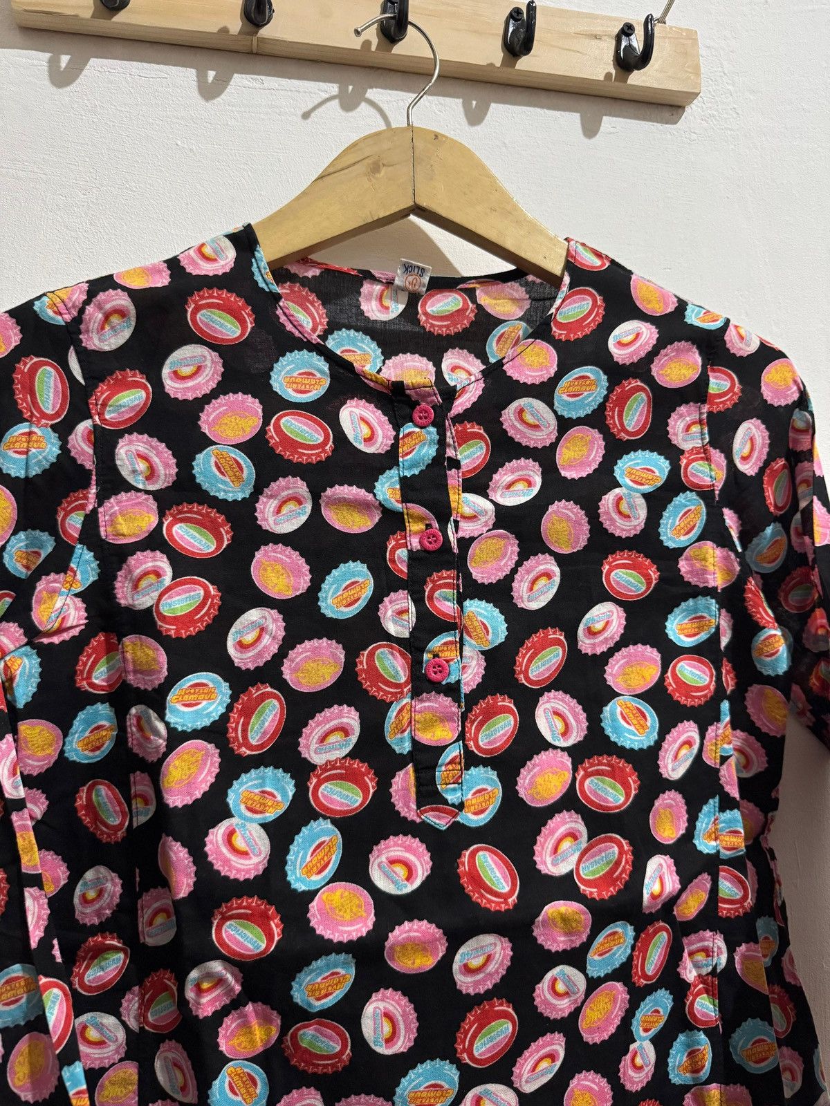 Hysteric Glamour × Japanese Brand × Vintage Hysteric Glamour half button longsleeve Size M / US 6-8 / IT 42-44 - 2 Thumbnail