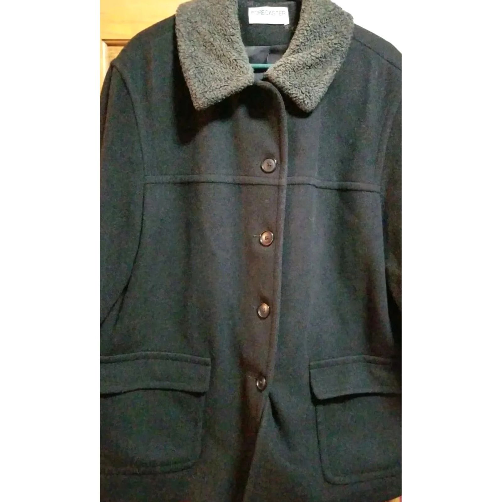Vintage VINTAGE Forecaster Coat Women's Size 14 Black Button Up Jacket 1980s Rockabilly USA MADE Size XL / US 12-14 / IT 48-50 - 3 Thumbnail