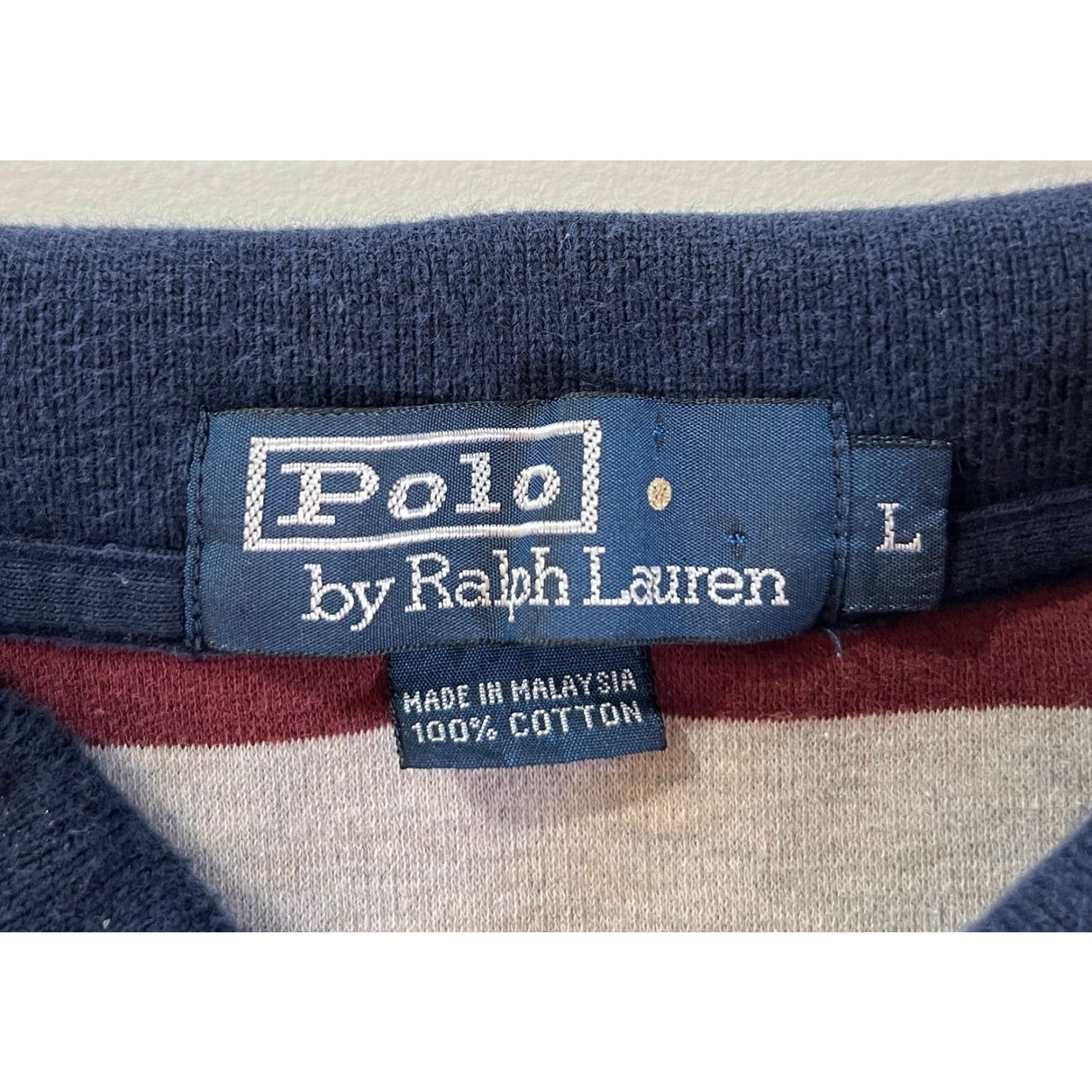 Polo Ralph Lauren Polo Ralph Lauren Polo Shirt Striped Sz L Mens Polo Shirt Size US L / EU 52-54 / 3 - 5 Thumbnail