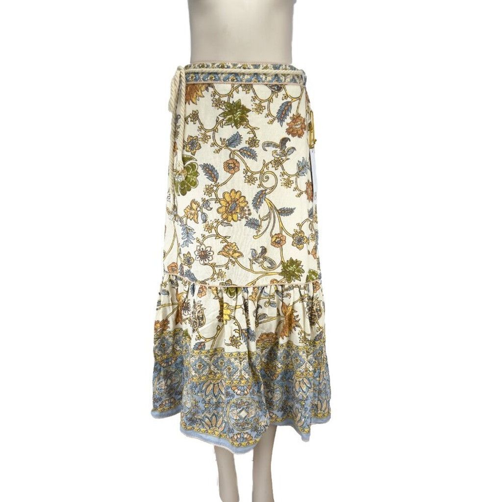 Other NEW* HOUSE OF HARLOW 1960 Floral Beige Red Blue Maxi Skirt S Size 27" / US 4 / IT 40 - 2 Thumbnail
