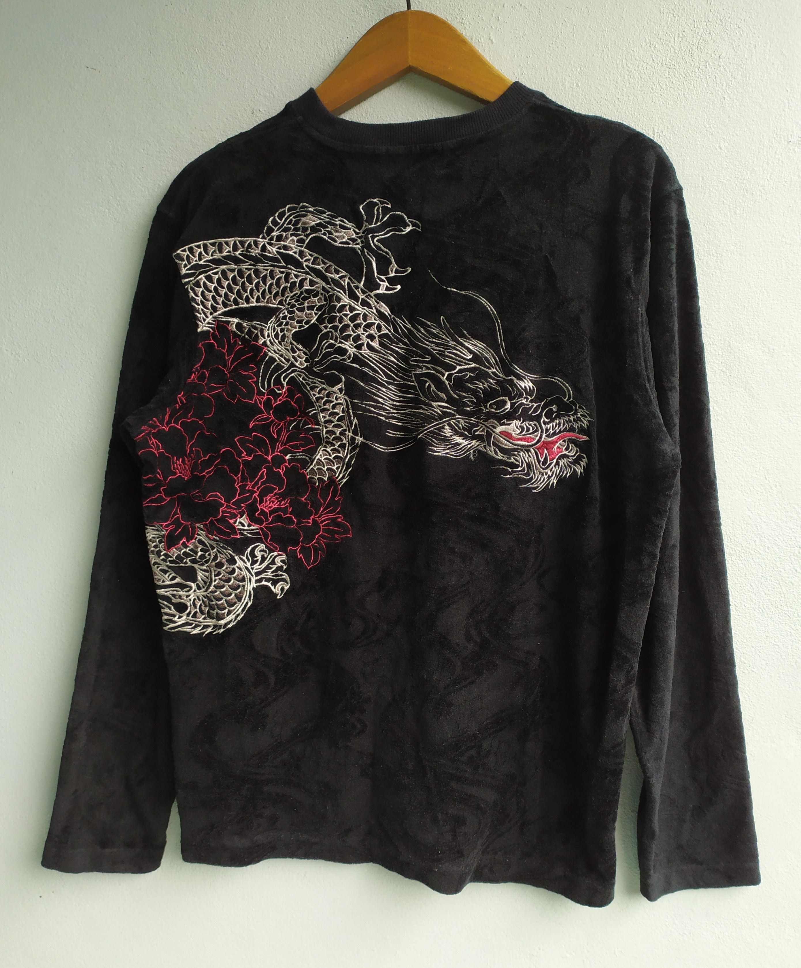 14th Addiction × If Six Was Nine × Japanese Brand 💥Long Sleeve Shirt Dragon Embroidered Sukajan Size US M / EU 48-50 / 2 - 1 Thumbnail