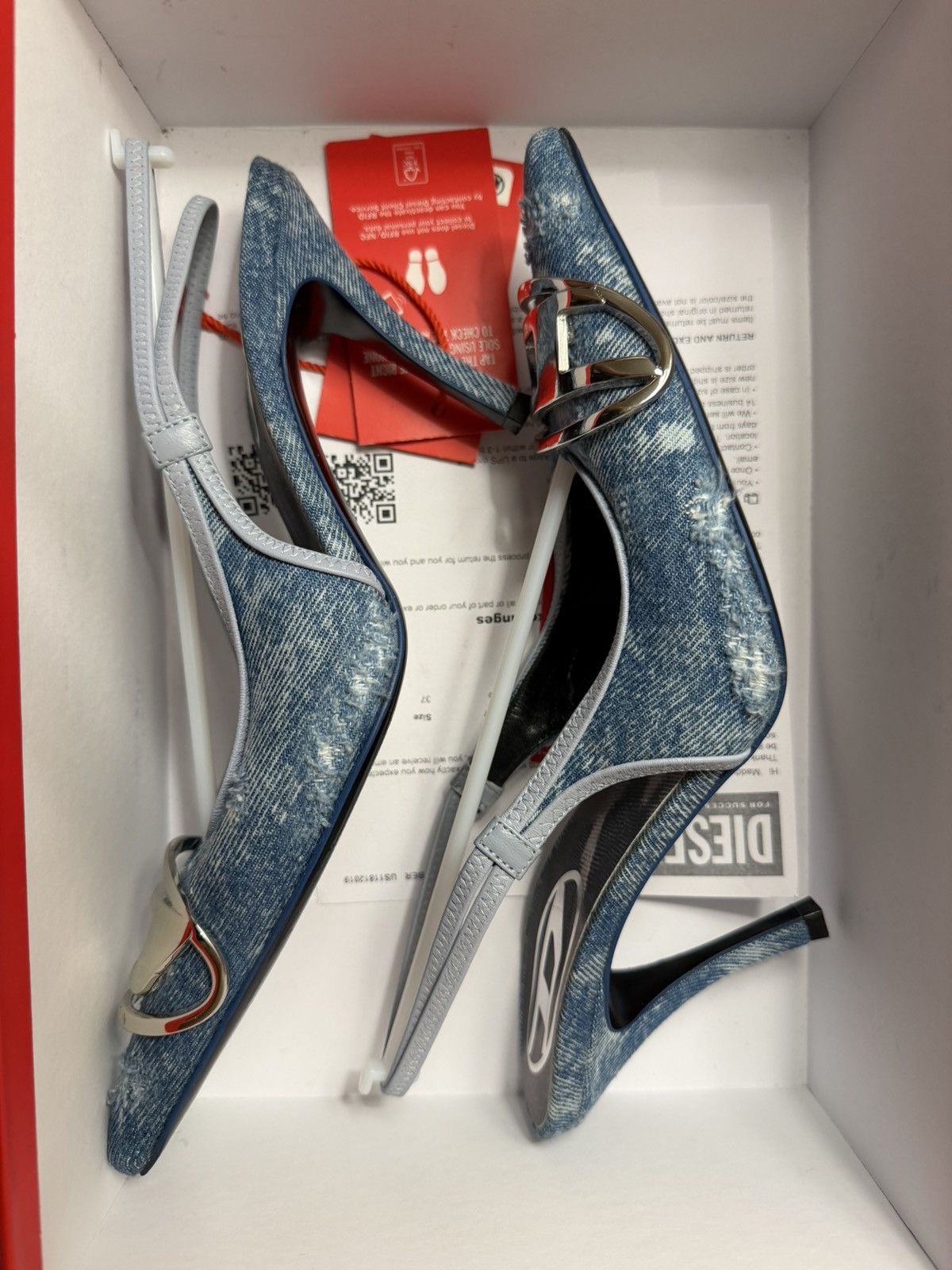 Diesel Diesel Blue Denim Stiletto Heels Size 7 Size US 7 / IT 37 - 2 Thumbnail
