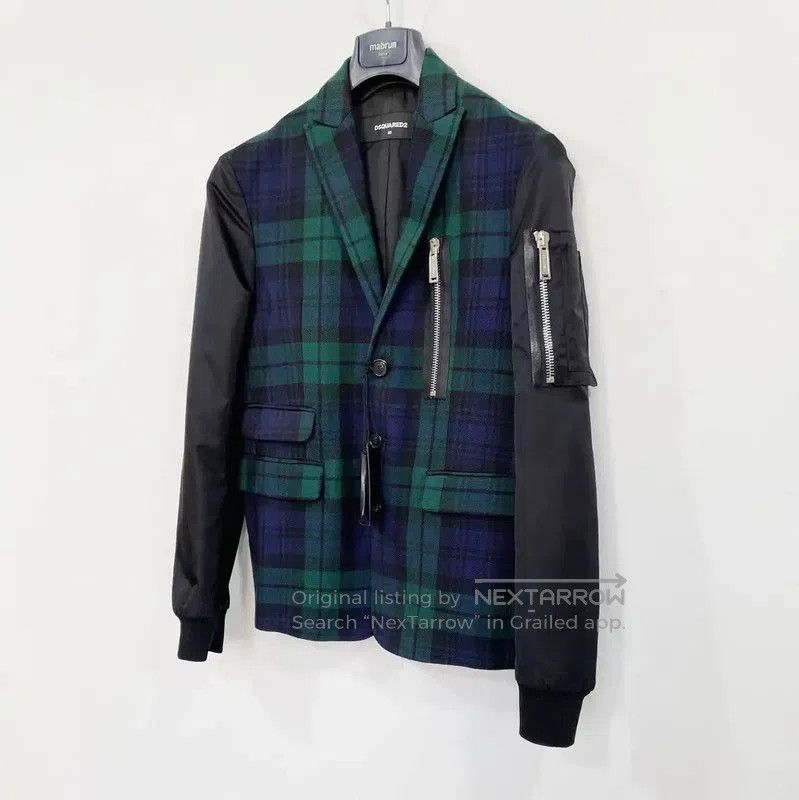 Dsquared2 DSQUARED2 Color Block Wool Men's Jacket . Size US S / EU 44-46 / 1 - 3 Thumbnail