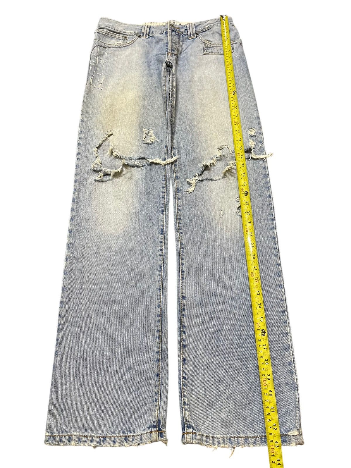 Dolce & Gabbana Vintage Dolce Gabbana Mud Faded Wash Distressed Loose Jeans Size US 31 - 14 Thumbnail