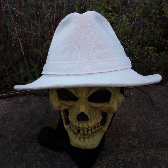 Vintage Vintage Youngan Fedora Hat White Size ONE SIZE - 1 Thumbnail