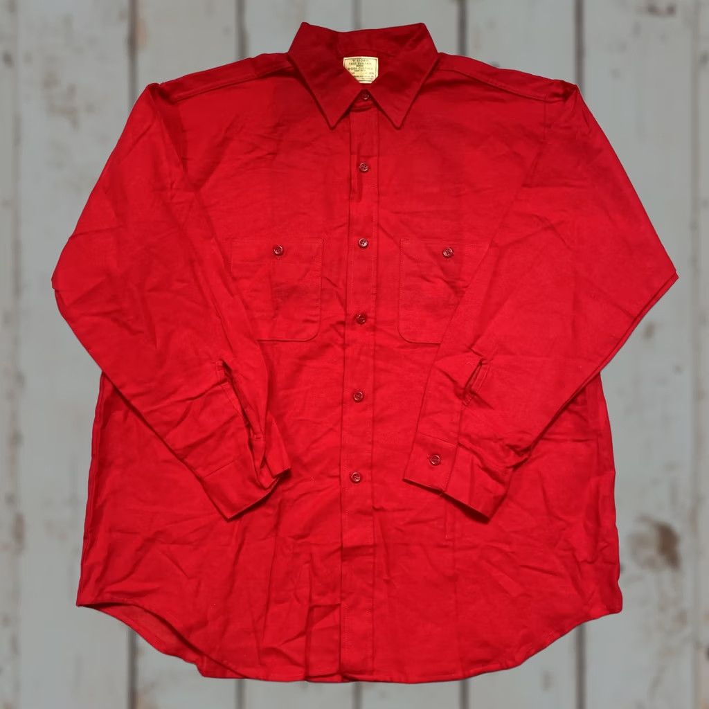 J Brand Vintage Paul Bunyan Shirt Unisex Adults 100% Cotton Button-Up Red 16.5 USA Workwear 50s 60s Americana NWOT Size US XL / EU 56 / 4 - 1 Thumbnail