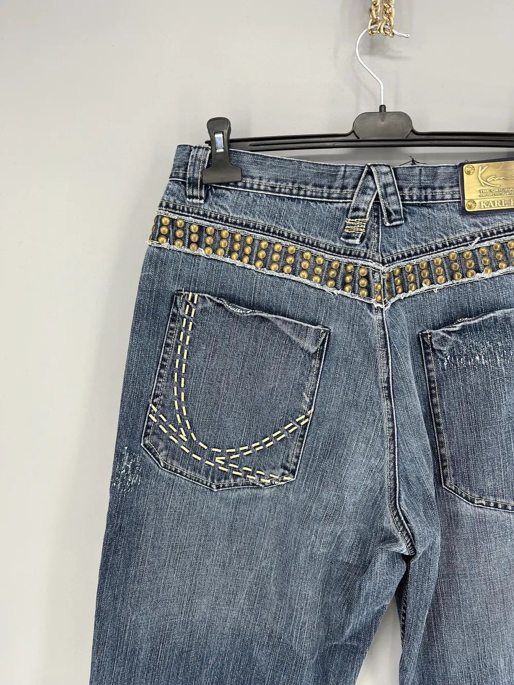 Karl Kani Vintage Karl Kani Baggy Rap Jeans Rivet Stud Big Logo Size34 Size US 34 / EU 50 - 8 Thumbnail