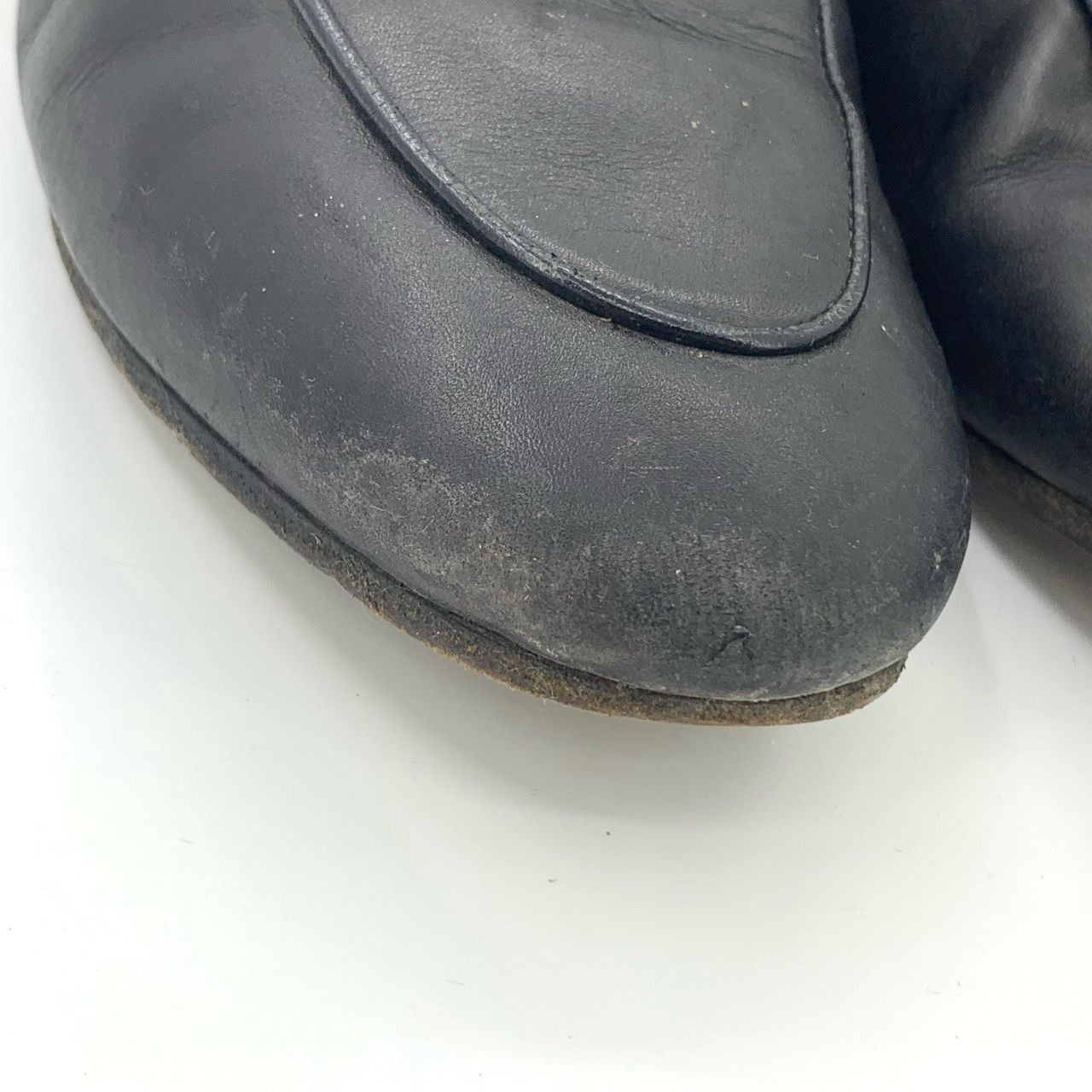 Gucci Gucci Black Leather & Fur Horsebit Slip-On Loafers Size US 8 / IT 38 - 9 Thumbnail