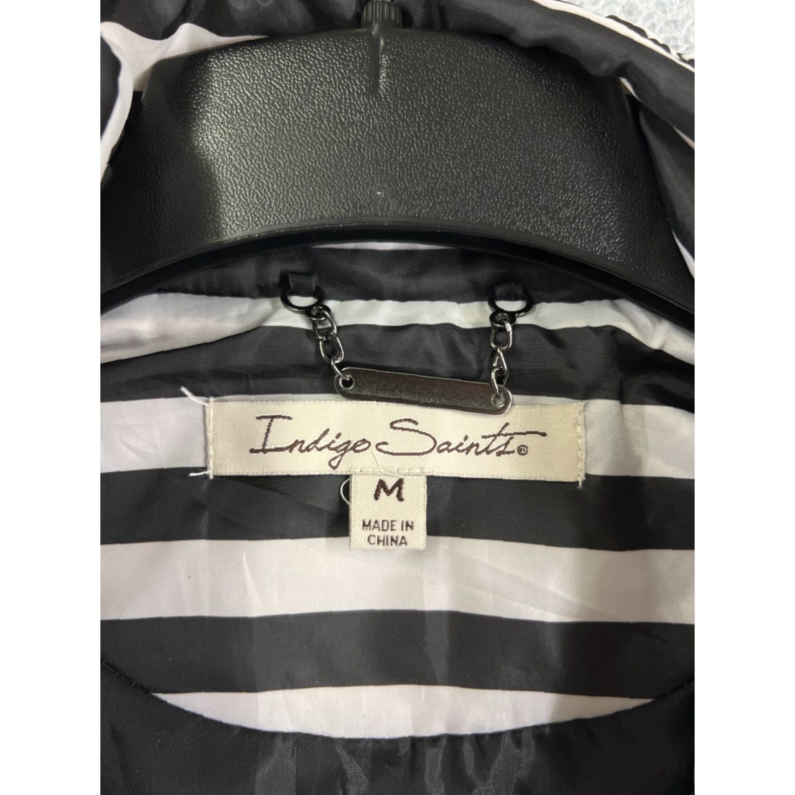 Vintage Indigo Saints Vest Womens M Black White Full Zip Polyester Quilted Pockets Shirt Women Vintage No Size M / US 6-8 / IT 42-44 - 3 Thumbnail