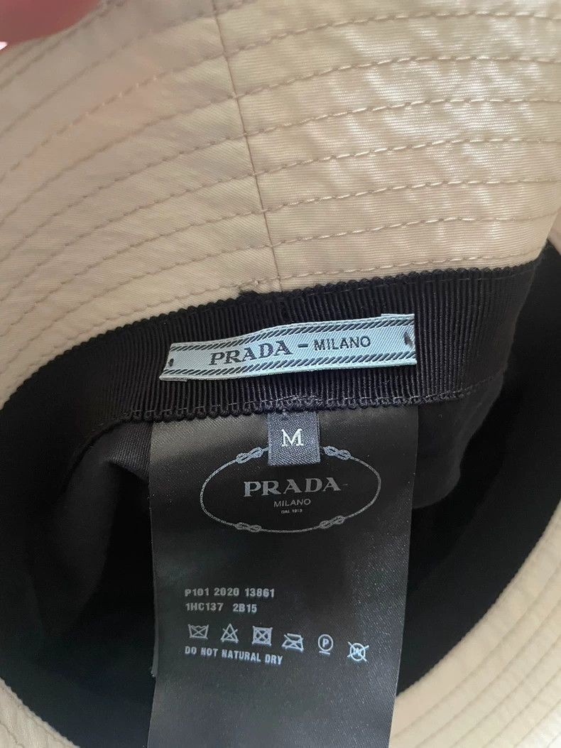 Prada Prada White Bucket Hat Size M-2506 Size ONE SIZE - 5 Thumbnail