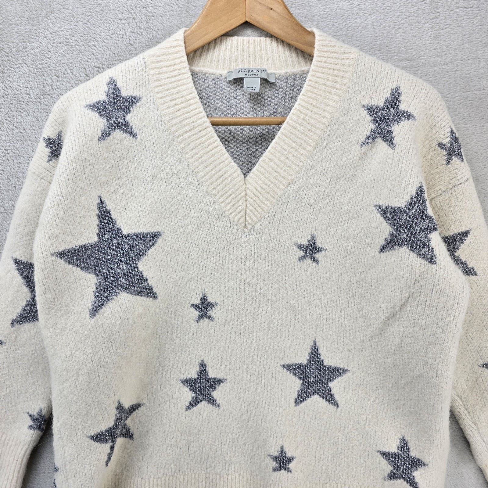 Allsaints All Saints Star Jumper Sweater Womens Medium M Wool Alpaca Size M / US 6-8 / IT 42-44 - 3 Thumbnail