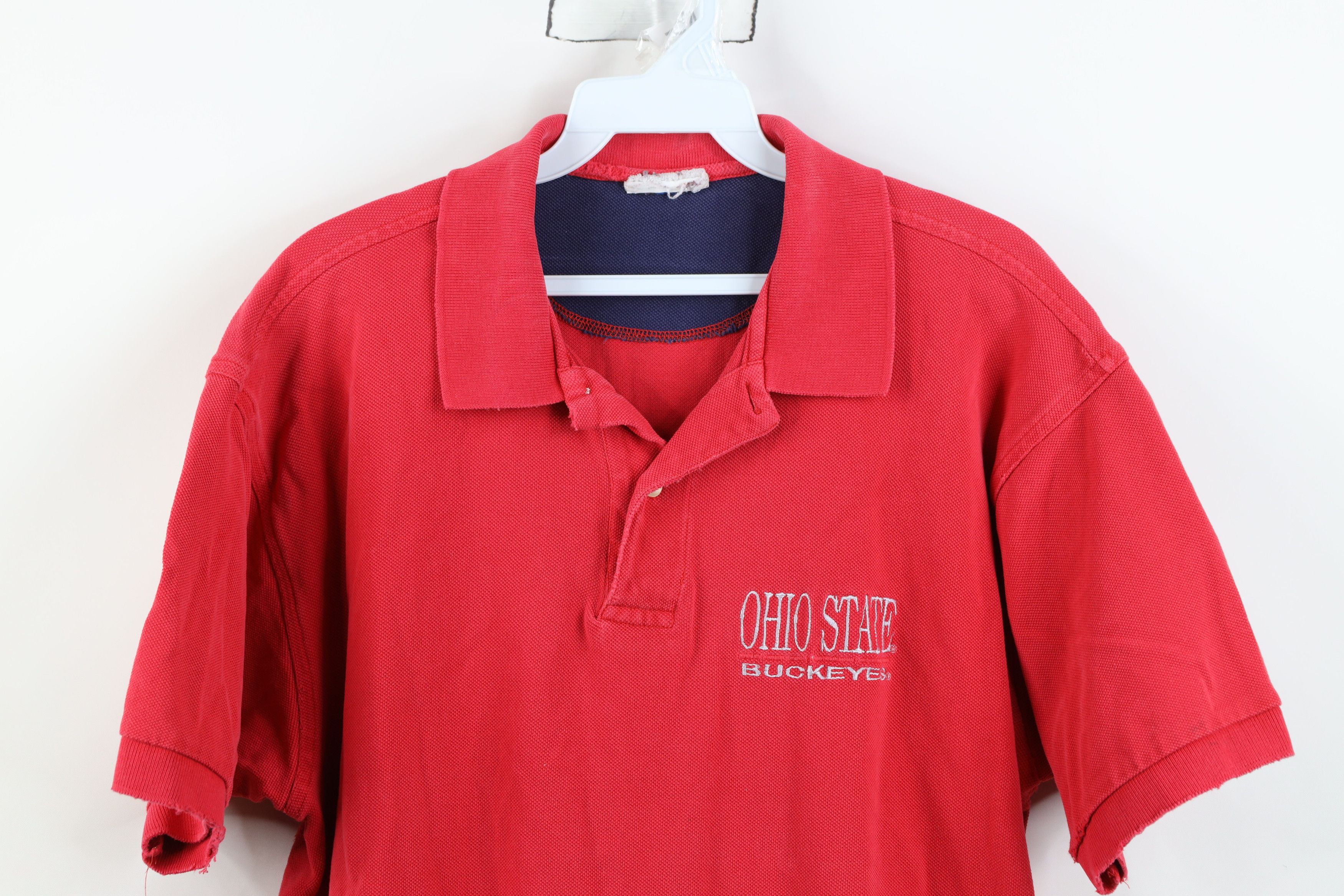 Vintage Vintage 90s Ohio State University Football Golf Polo Shirt Size US M / EU 48-50 / 2 - 2 Thumbnail