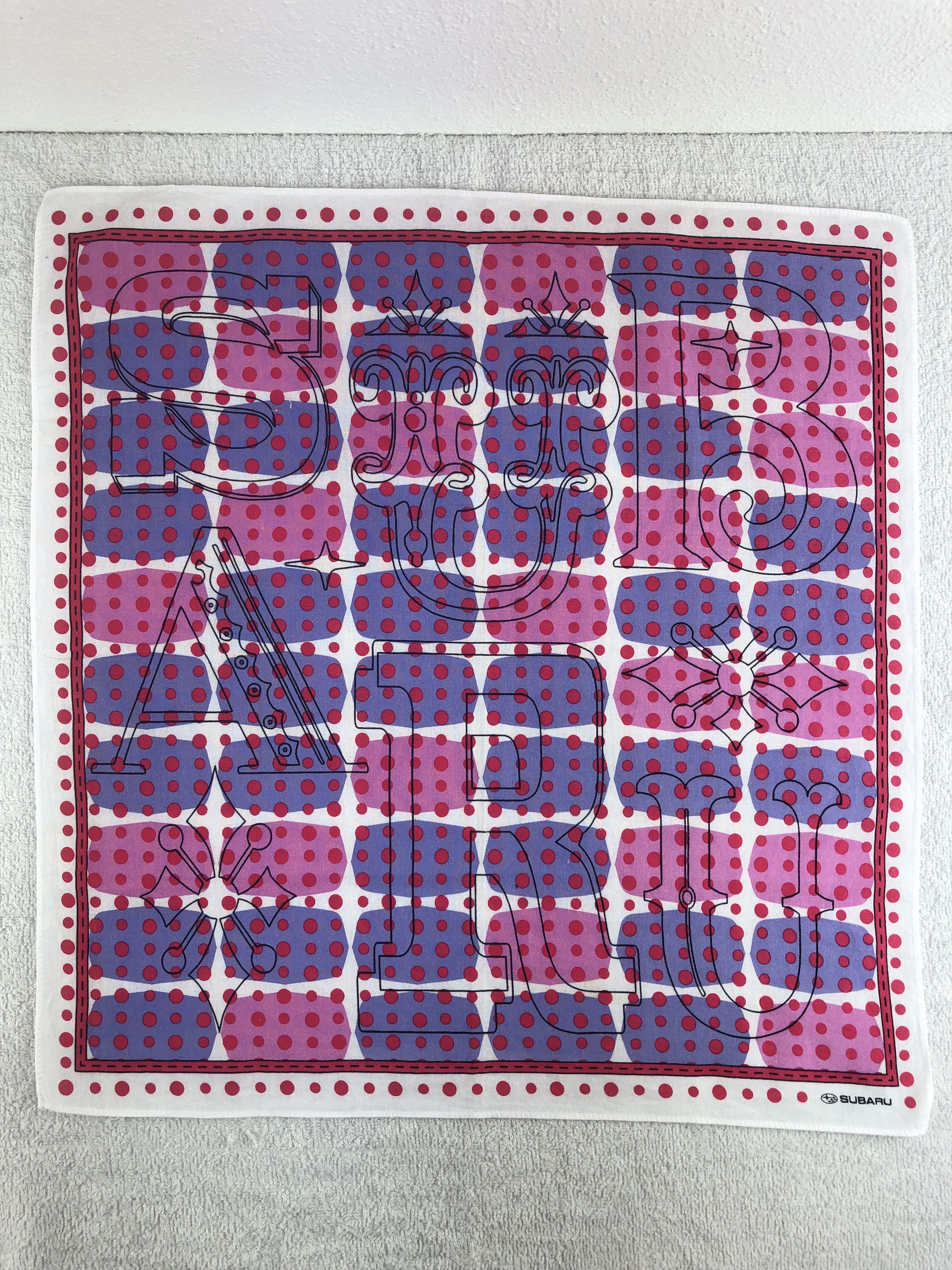 Vintage Subaru Handkerchief / Bandana / Neckerchief C250 Size ONE SIZE - 3 Thumbnail