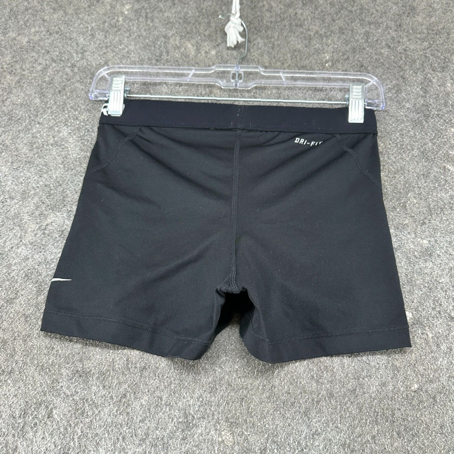 Nike Nike Shorts Womens M Black Pro Spellout Compression Gym Yoga Dri Fit Logo Size 32" / US 10 / IT 46 - 6 Thumbnail