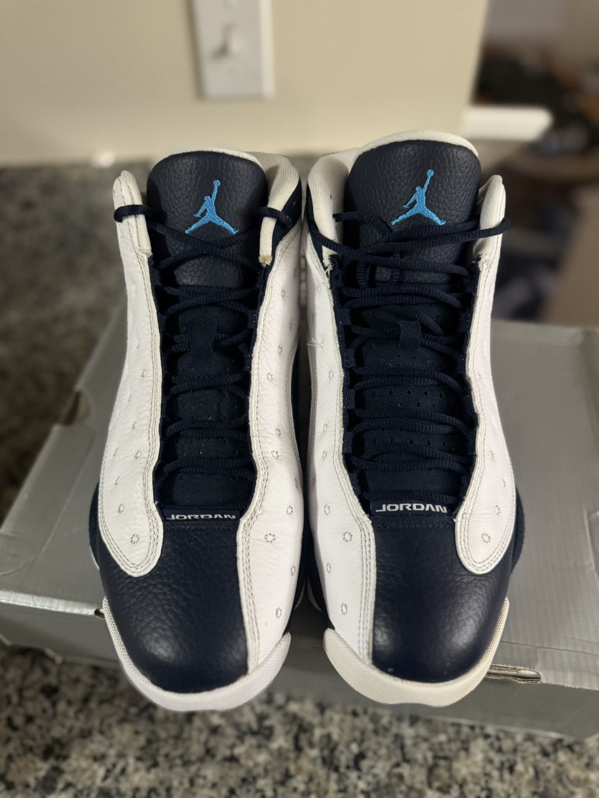 Jordan Brand × Nike 10 - Nike Air Jordan 13 XIII Retro Obsidian White Blue Size US 10 / EU 43 - 9 Thumbnail