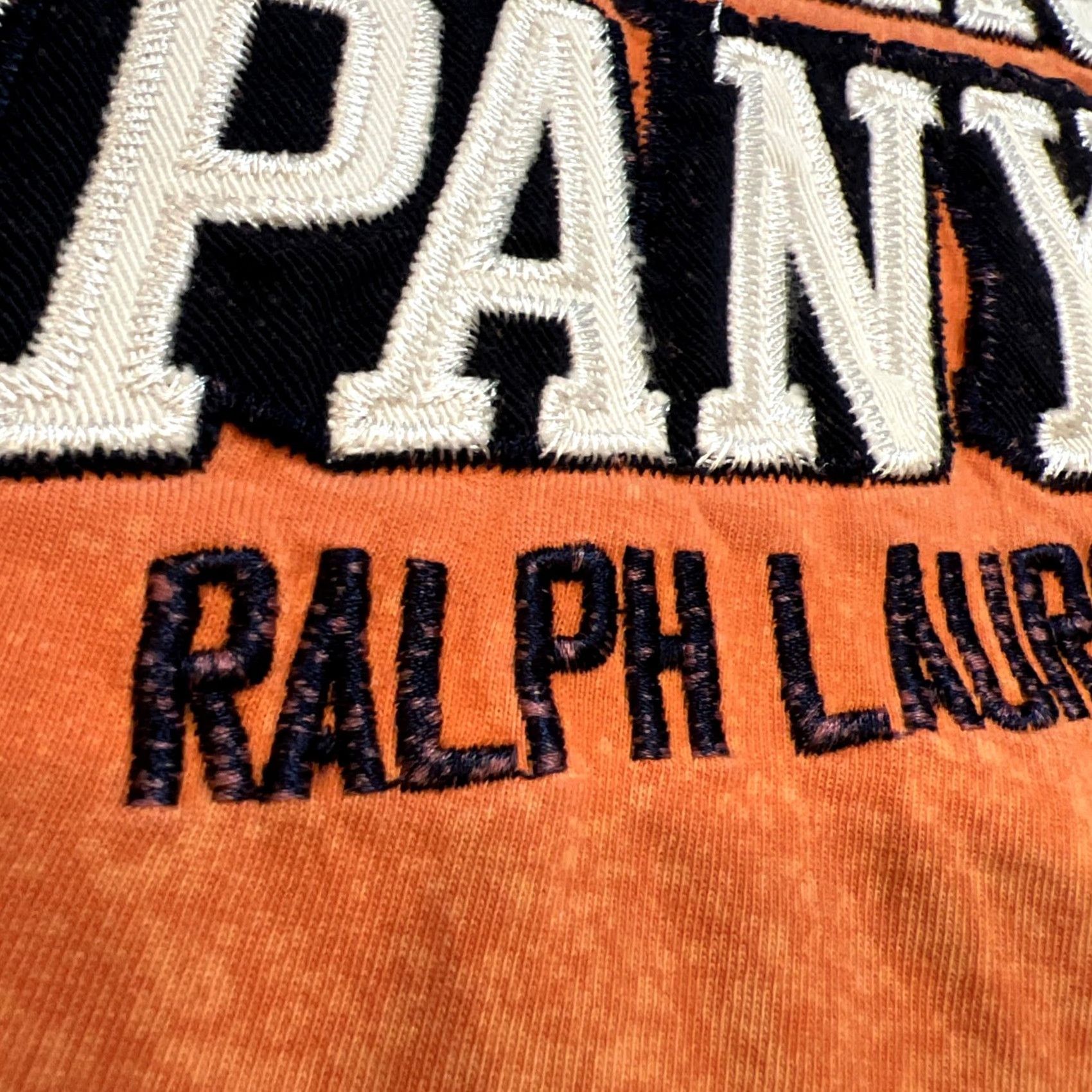 Ralph Lauren VINTAGE Ralph Lauren Polo Jeans Co Tee Mens Large Orange Embroidered 90s USA Shirt Size US L / EU 52-54 / 3 - 4 Thumbnail