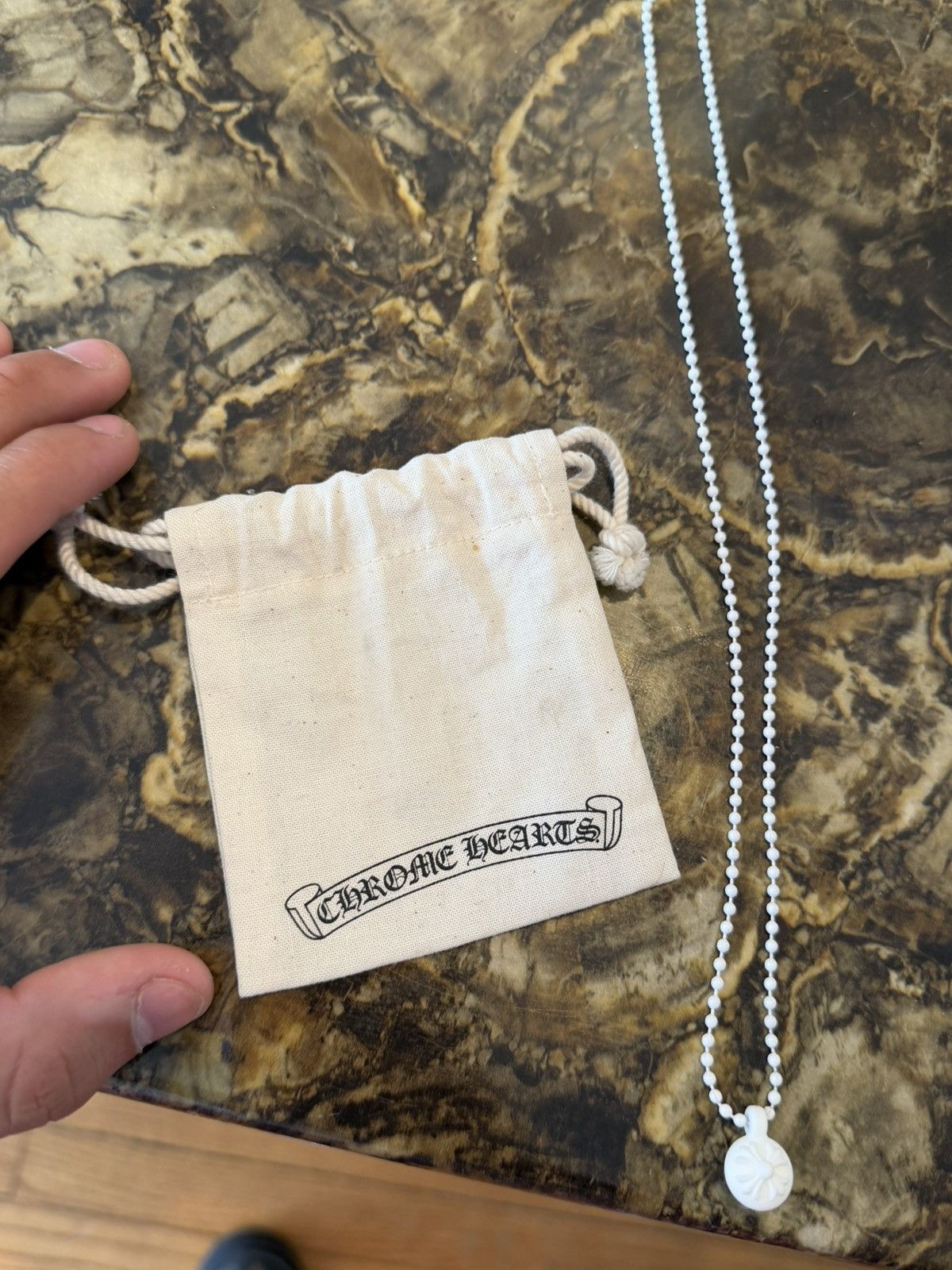 Chrome Hearts Chrome hearts white silicone crossball necklace O/S Size ONE SIZE - 3 Thumbnail