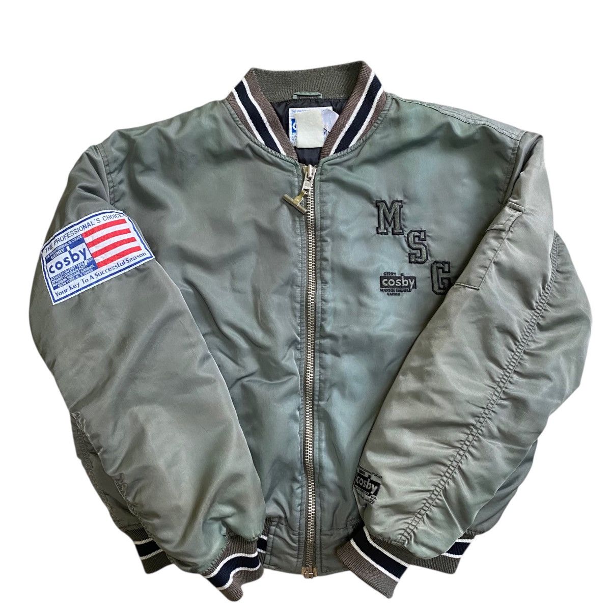 Vintage 💥80s GERRY COSBY BOMBER JACKET BIG LOGO Size US XL / EU 56 / 4 - 7 Thumbnail