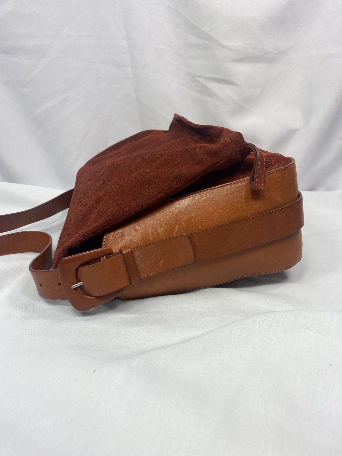 Maison Margiela Maison Martin Margiela Burgundy Cognac Leather Messenger Bag Size ONE SIZE - 5 Thumbnail