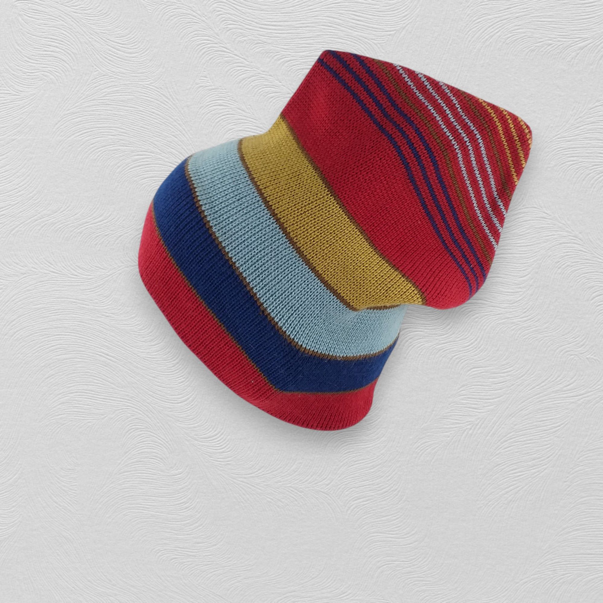 Japanese Brand Britania Stripes Snow Cap Hat Beanie -BN447 Size ONE SIZE - 2 Thumbnail