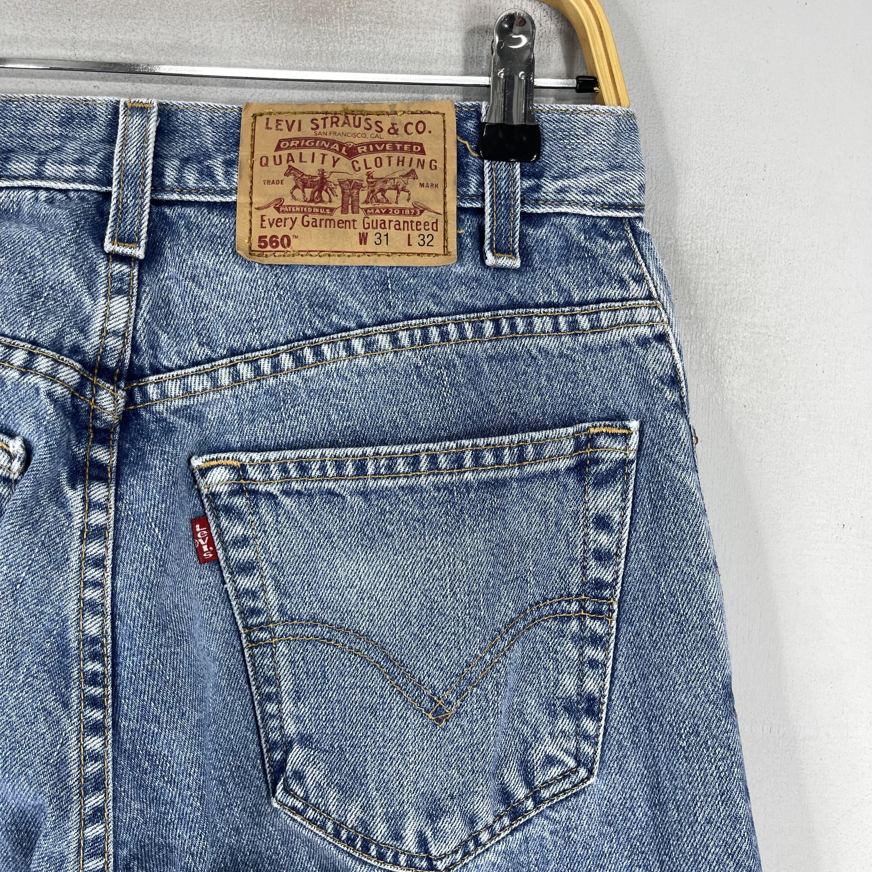 Levi's × Vintage W29 L32 Vintage Levis 560 Distressed Ripped High Rise Jeans Size 29" - 9 Thumbnail